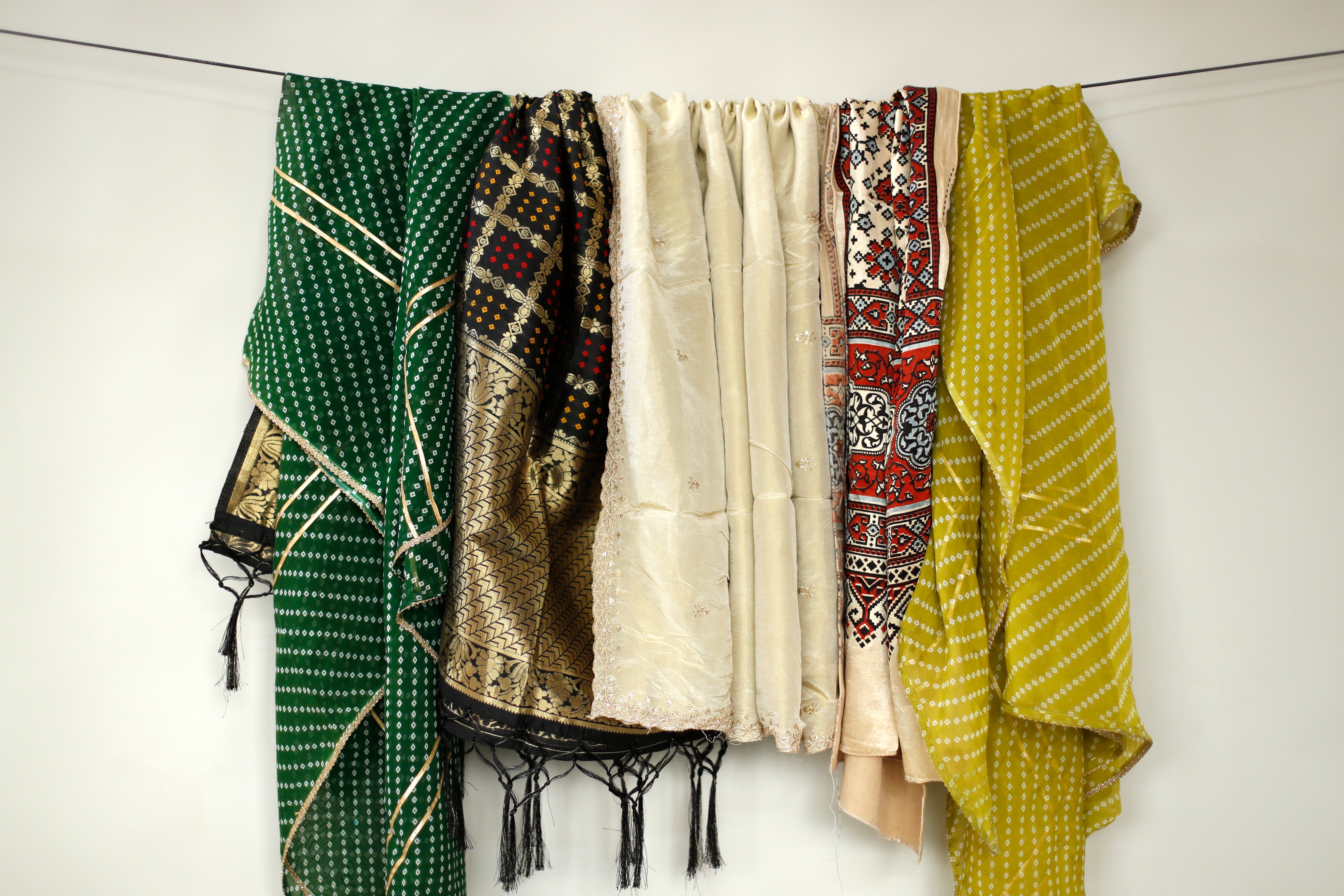 Luxury Silk & Cotton Dupattas - M'Foks
