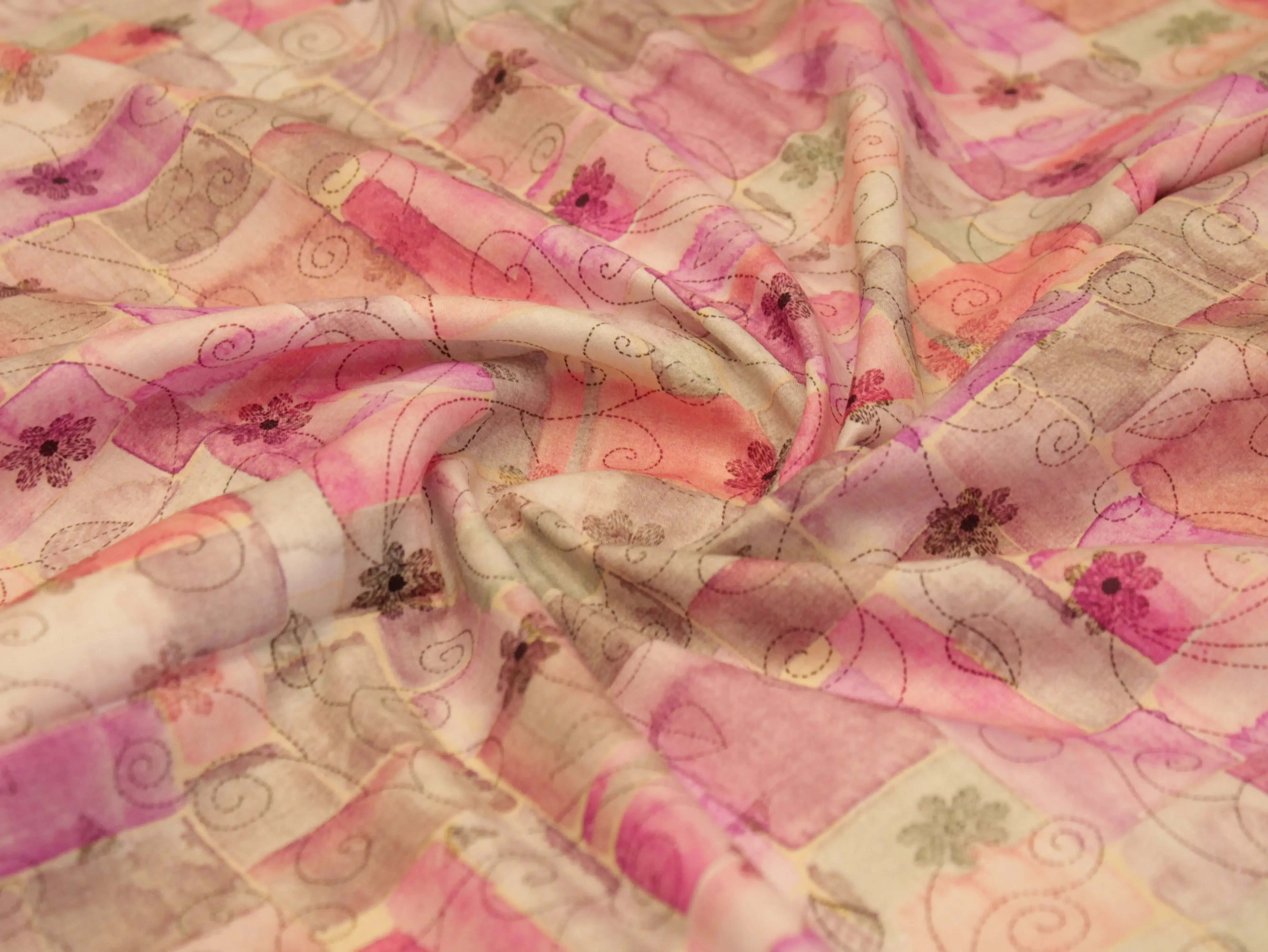 Premium Digital Printed Microfiber Cotton Lawn Fabric - M'Foks