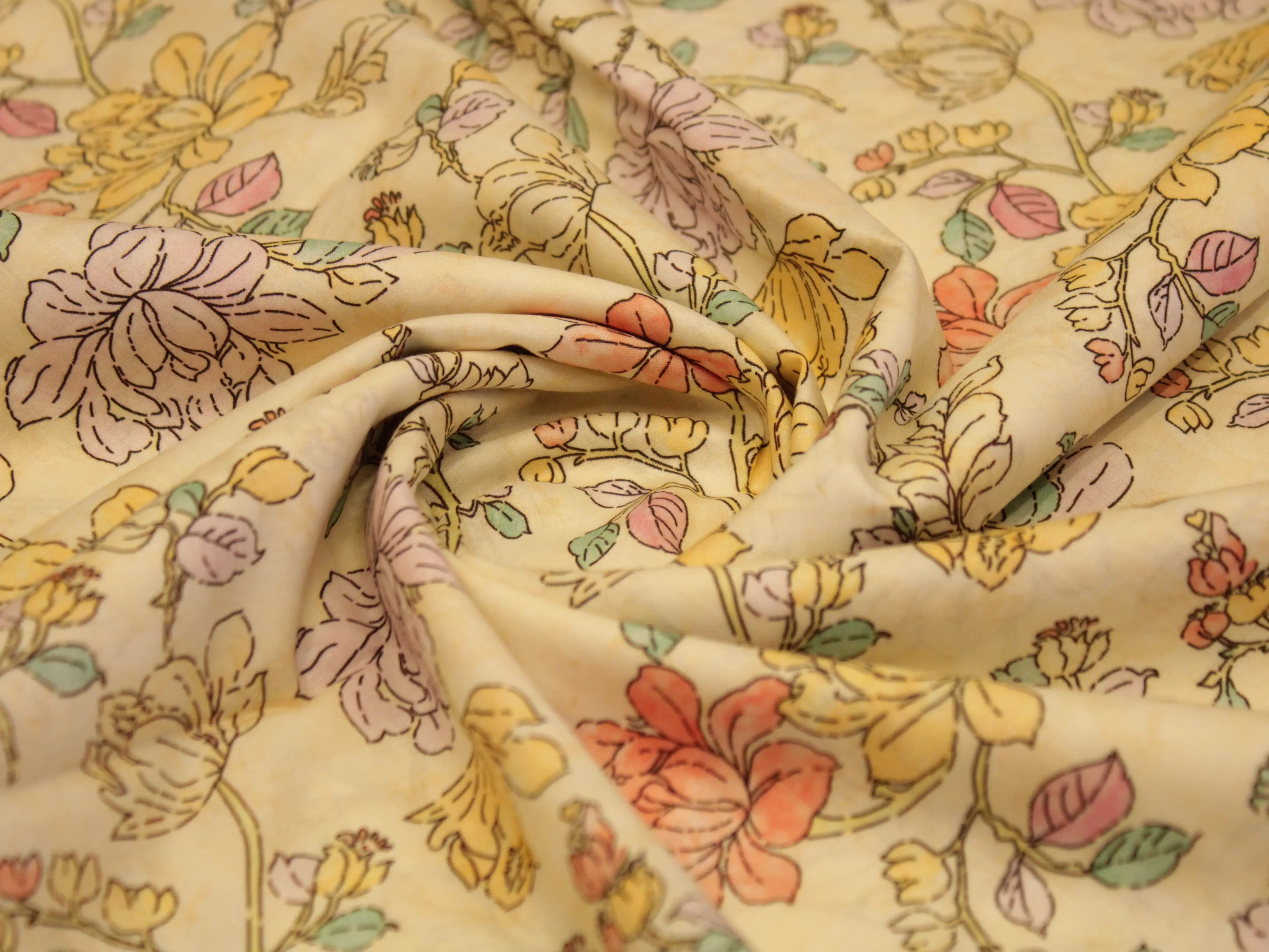 Premium Digital Printed Microfiber Cotton Lawn Fabric