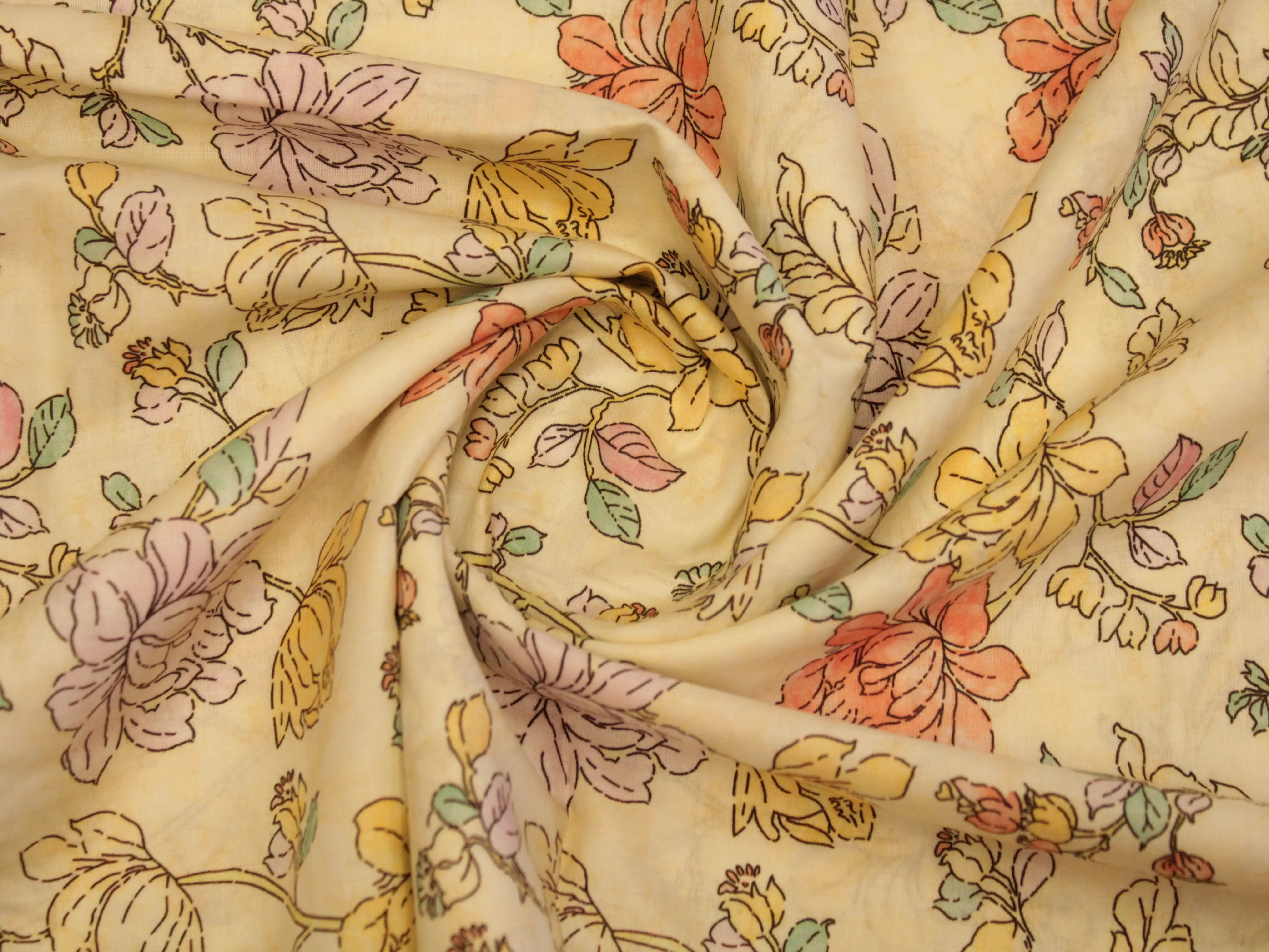 Premium Digital Printed Microfiber Cotton Lawn Fabric