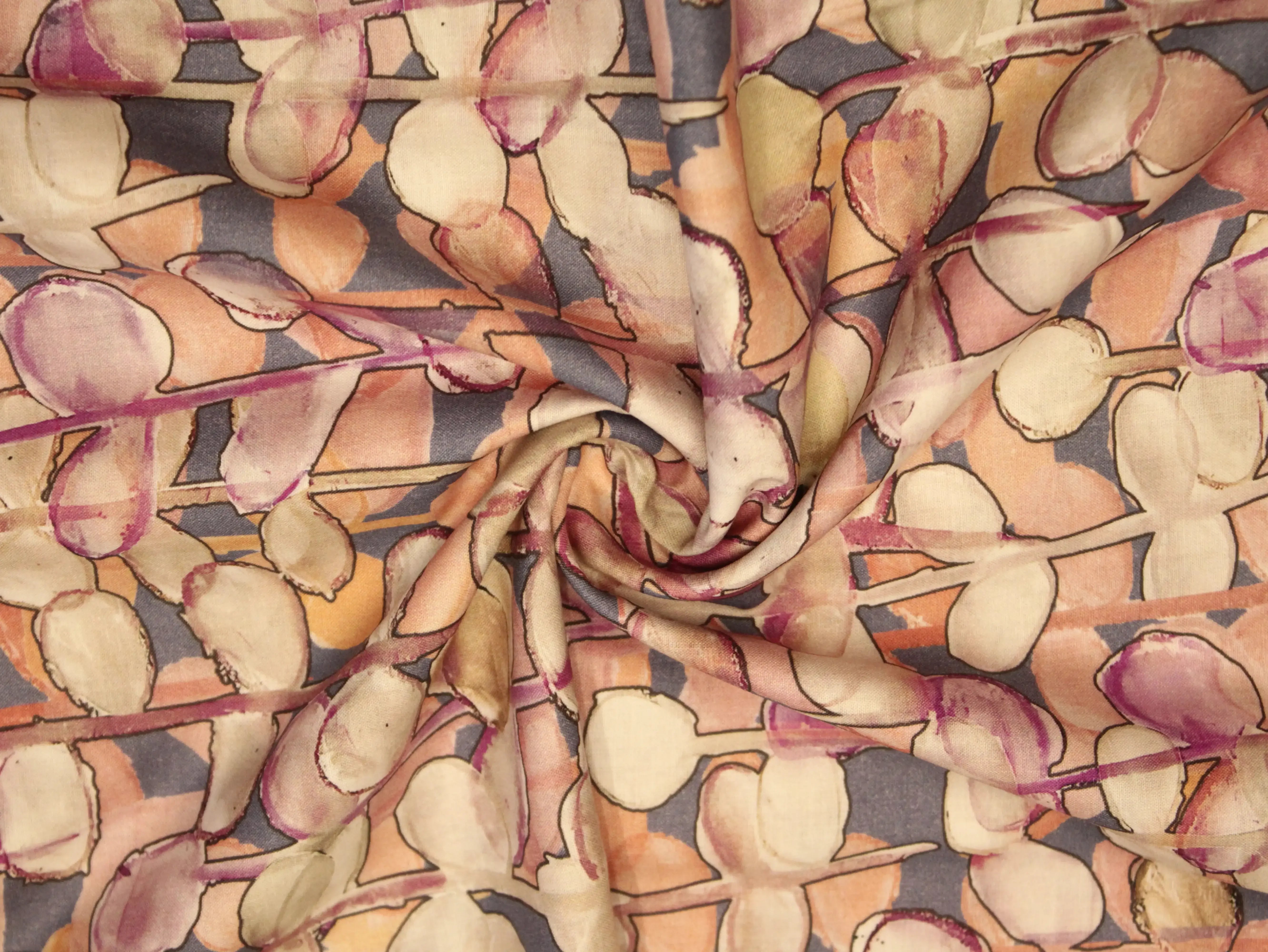 Premium Digital Printed Microfiber Cotton Lawn Fabric - M'Foks