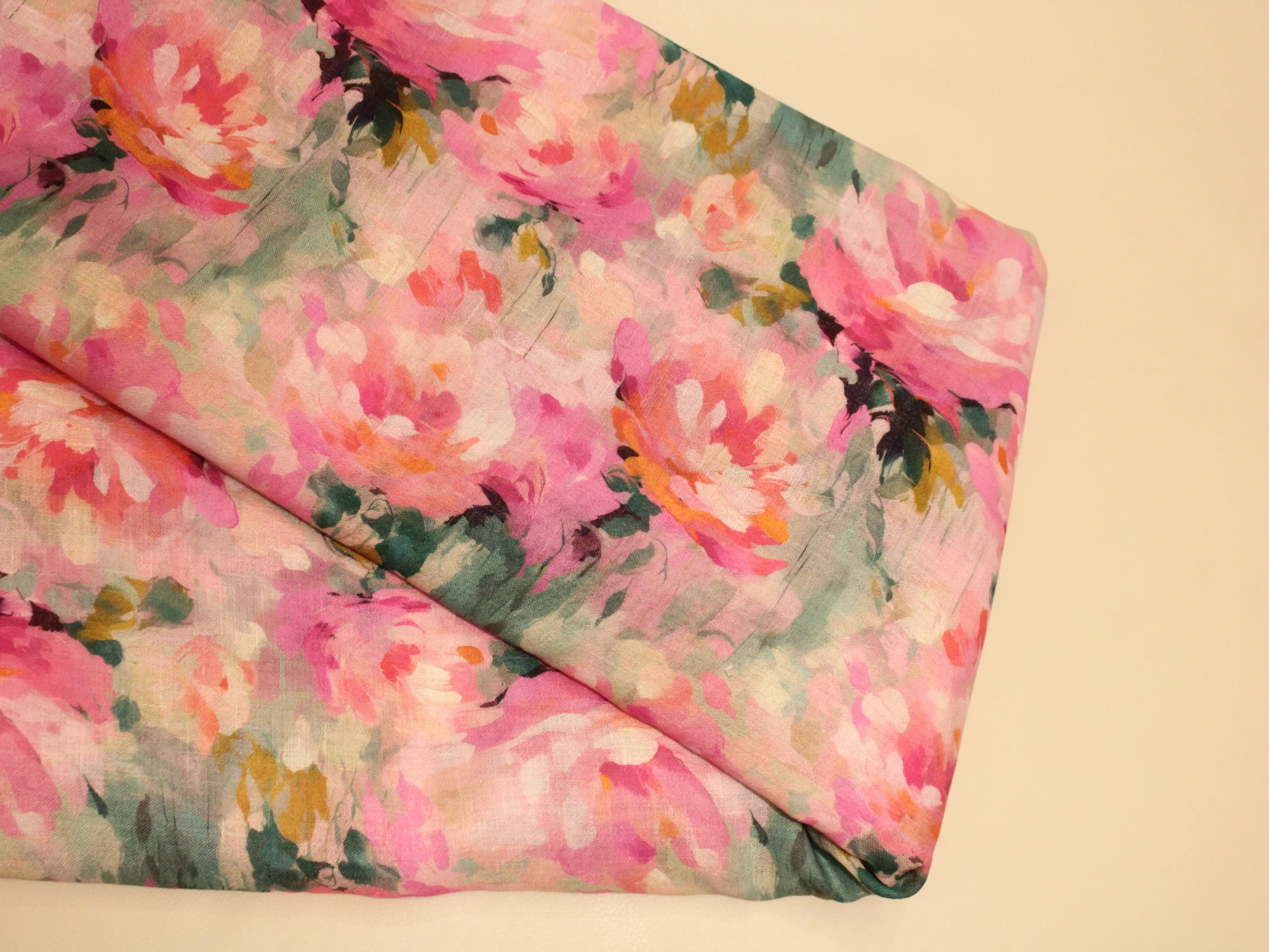 Art Linen Cotton Digital Printed Fabric
