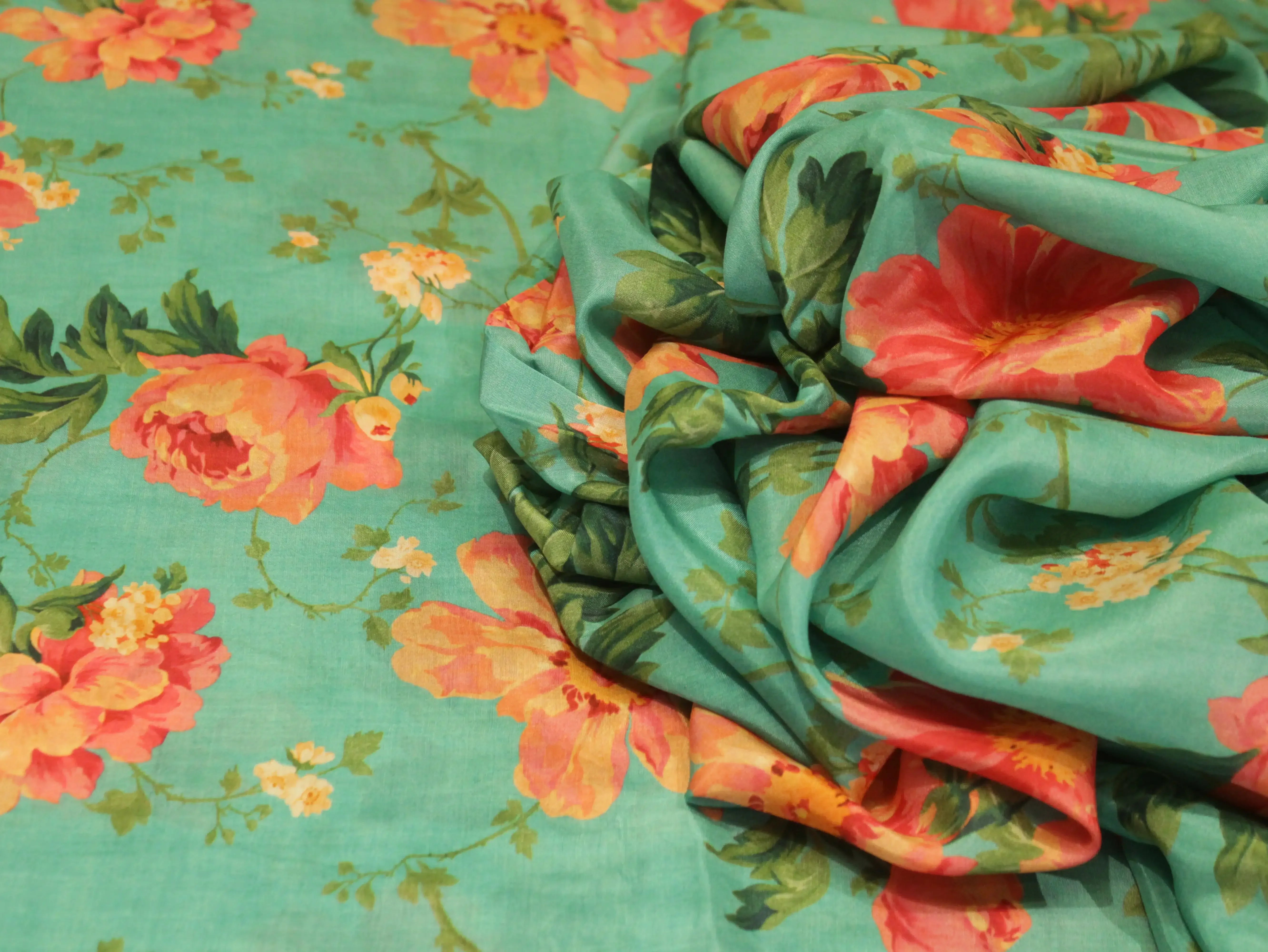 Pure Soft Modal Muslin Digital Printed Fabric - M'Foks