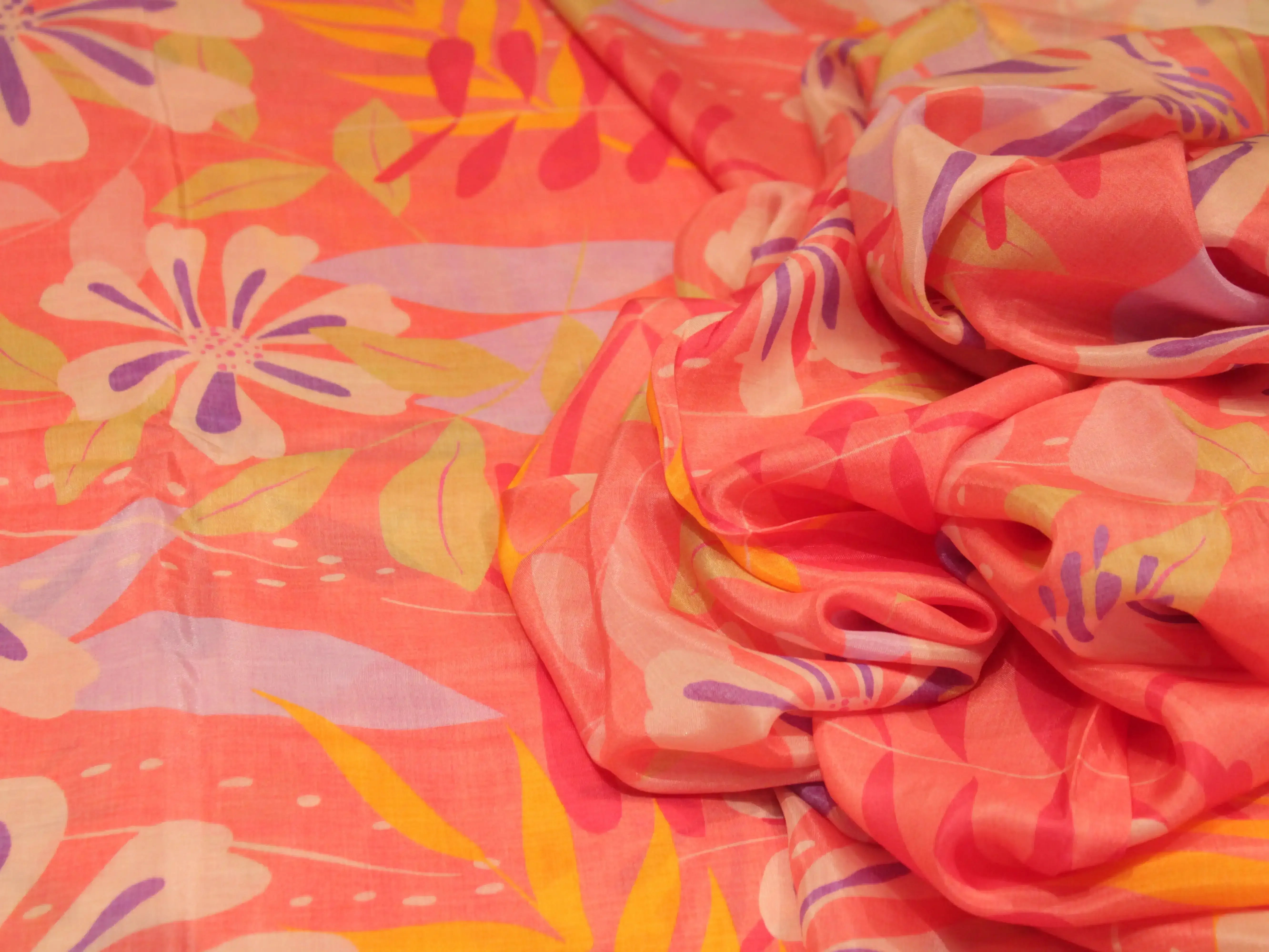 Pure Soft Modal Muslin Digital Printed Fabric - M'Foks