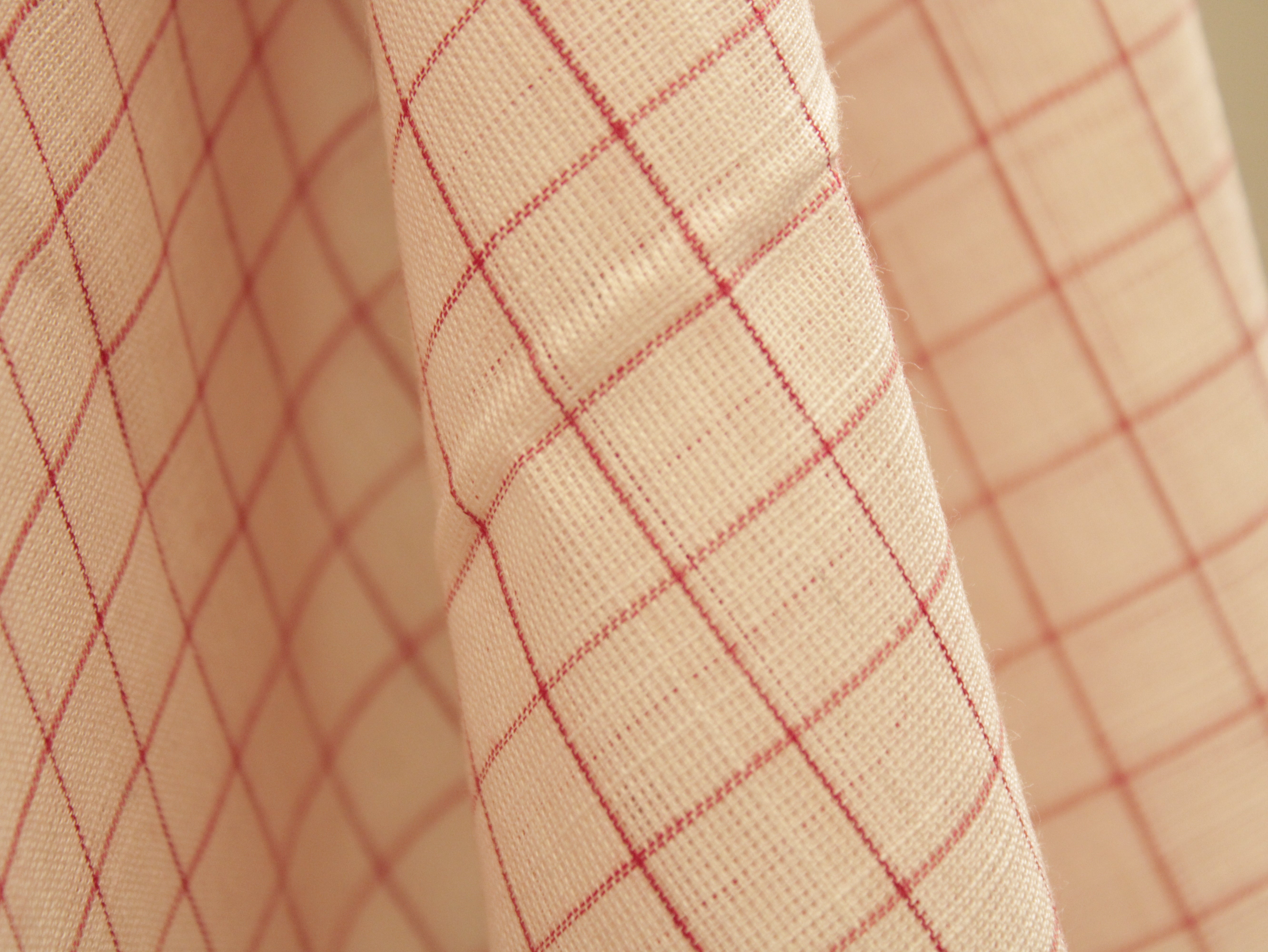 Checked Handloom Pure Cotton Woven Fabric