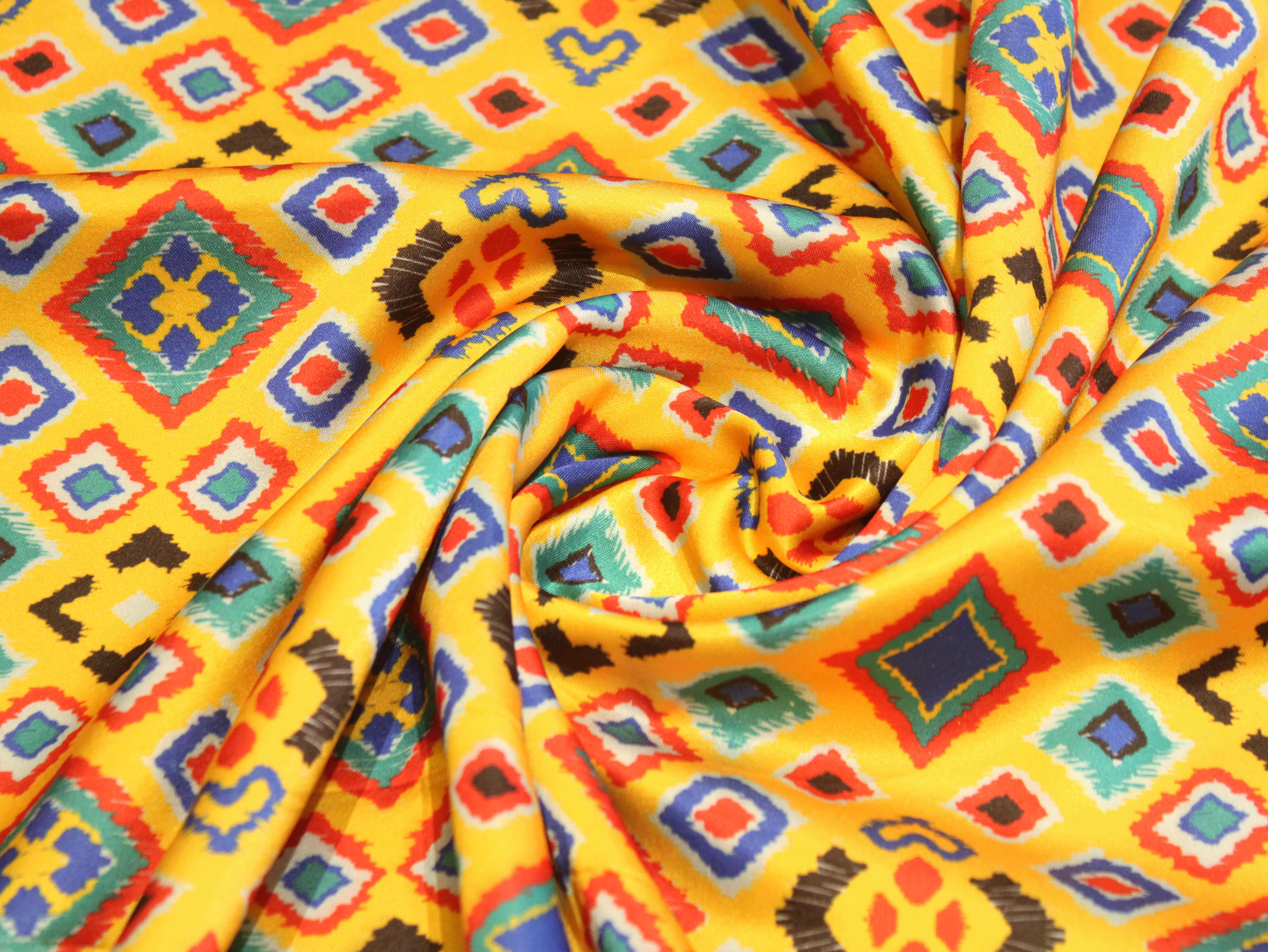 Satin Crepe Digital Print Fabric - M'Foks