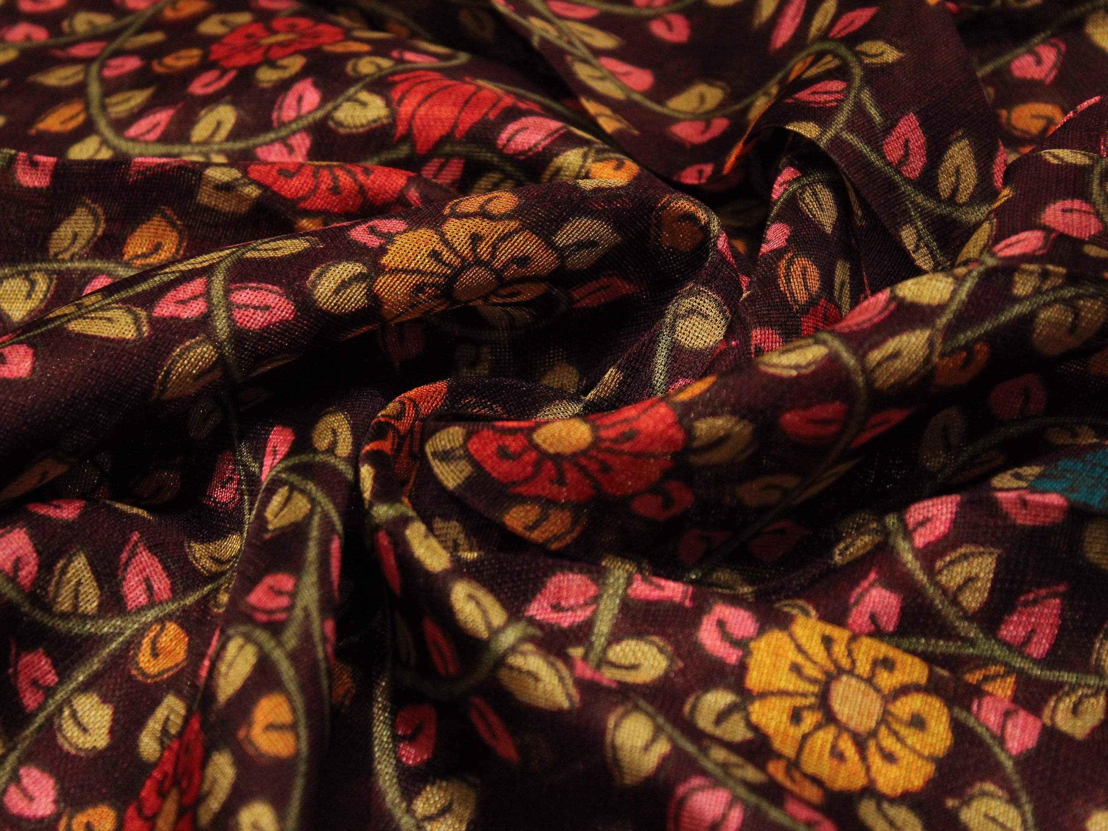 Jute Chanderi Silk Digital Canvas