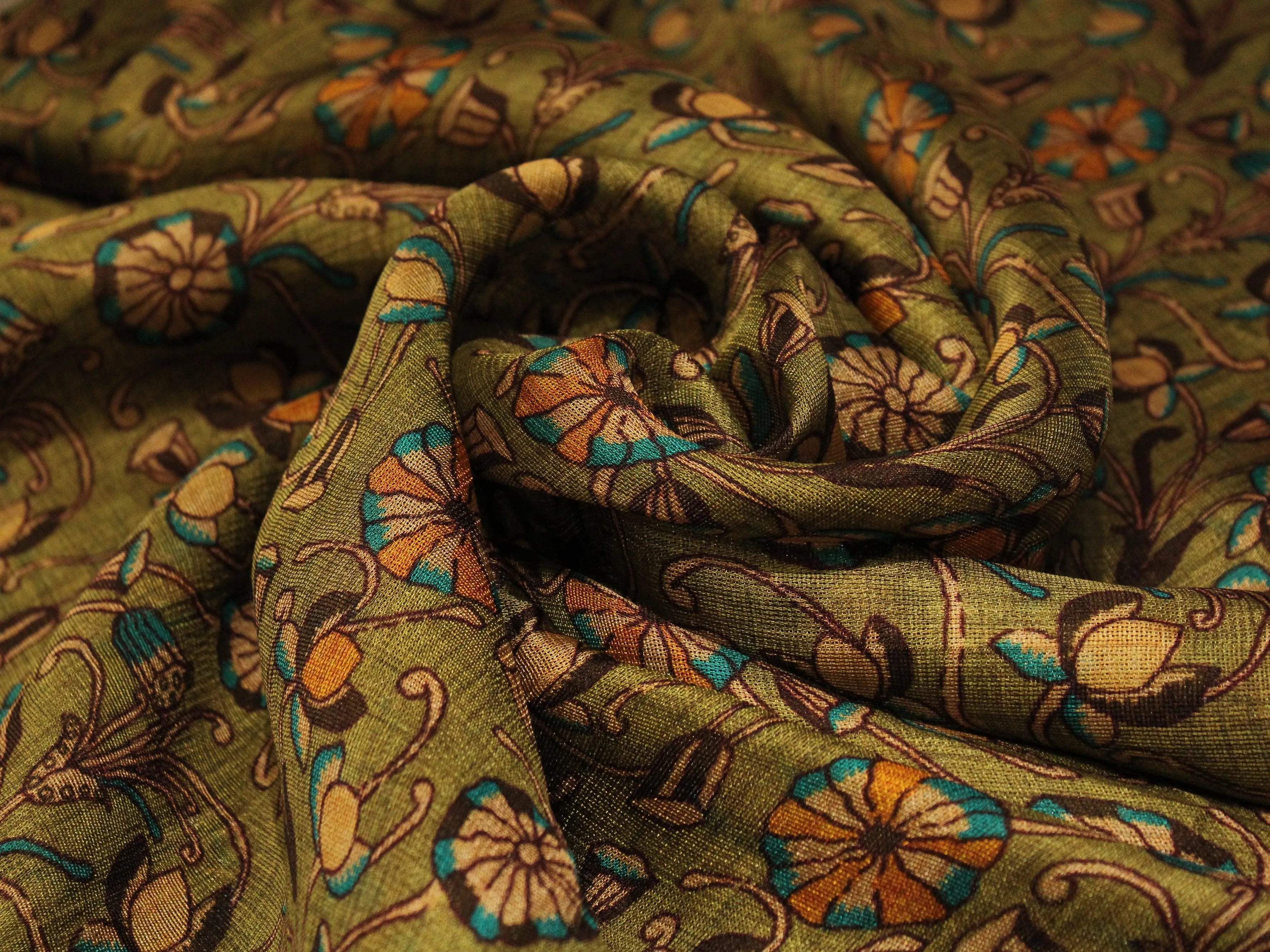 Jute Chanderi Silk Digital Canvas - M'Foks