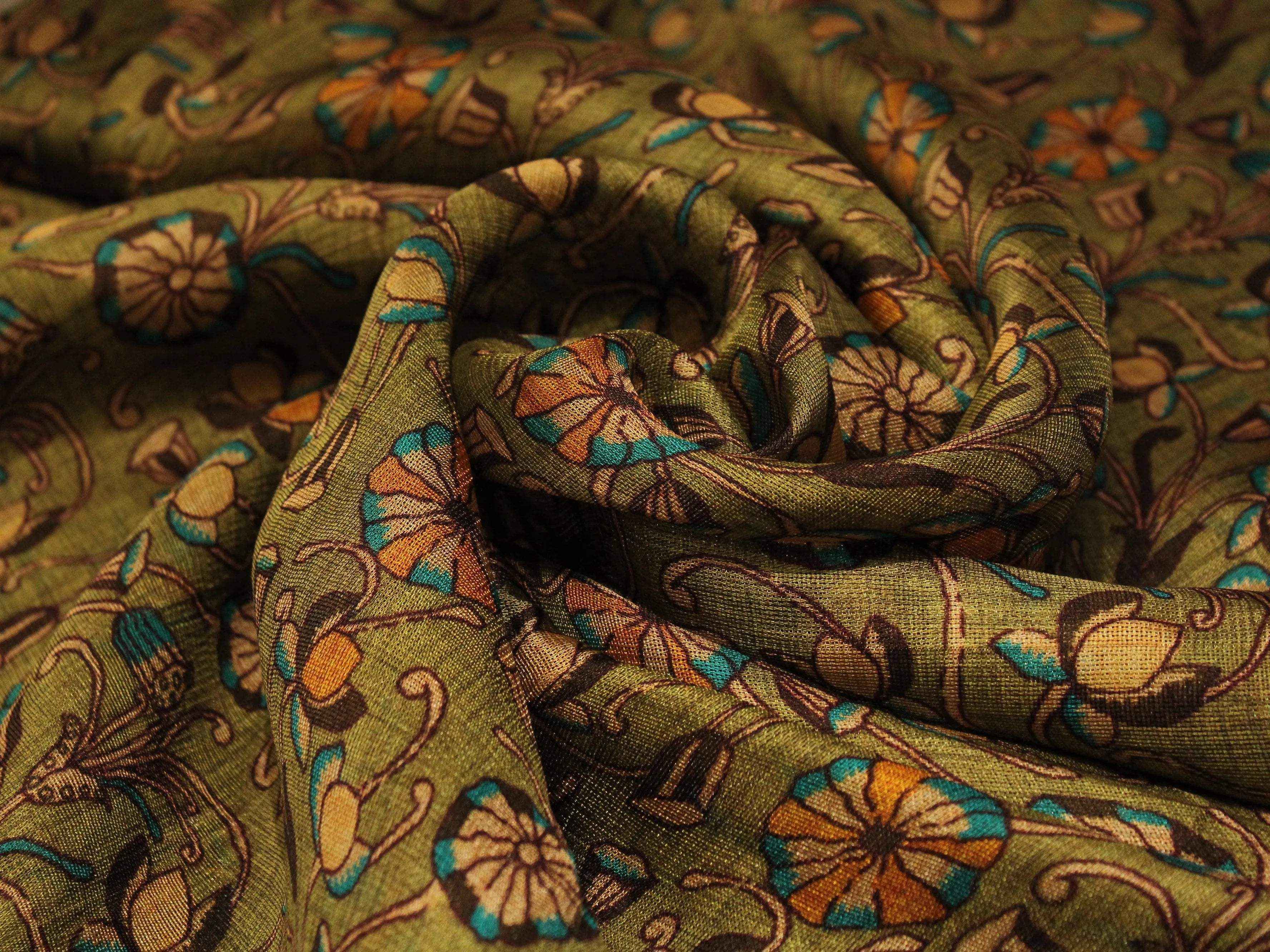 Jute Chanderi Silk Digital Canvas