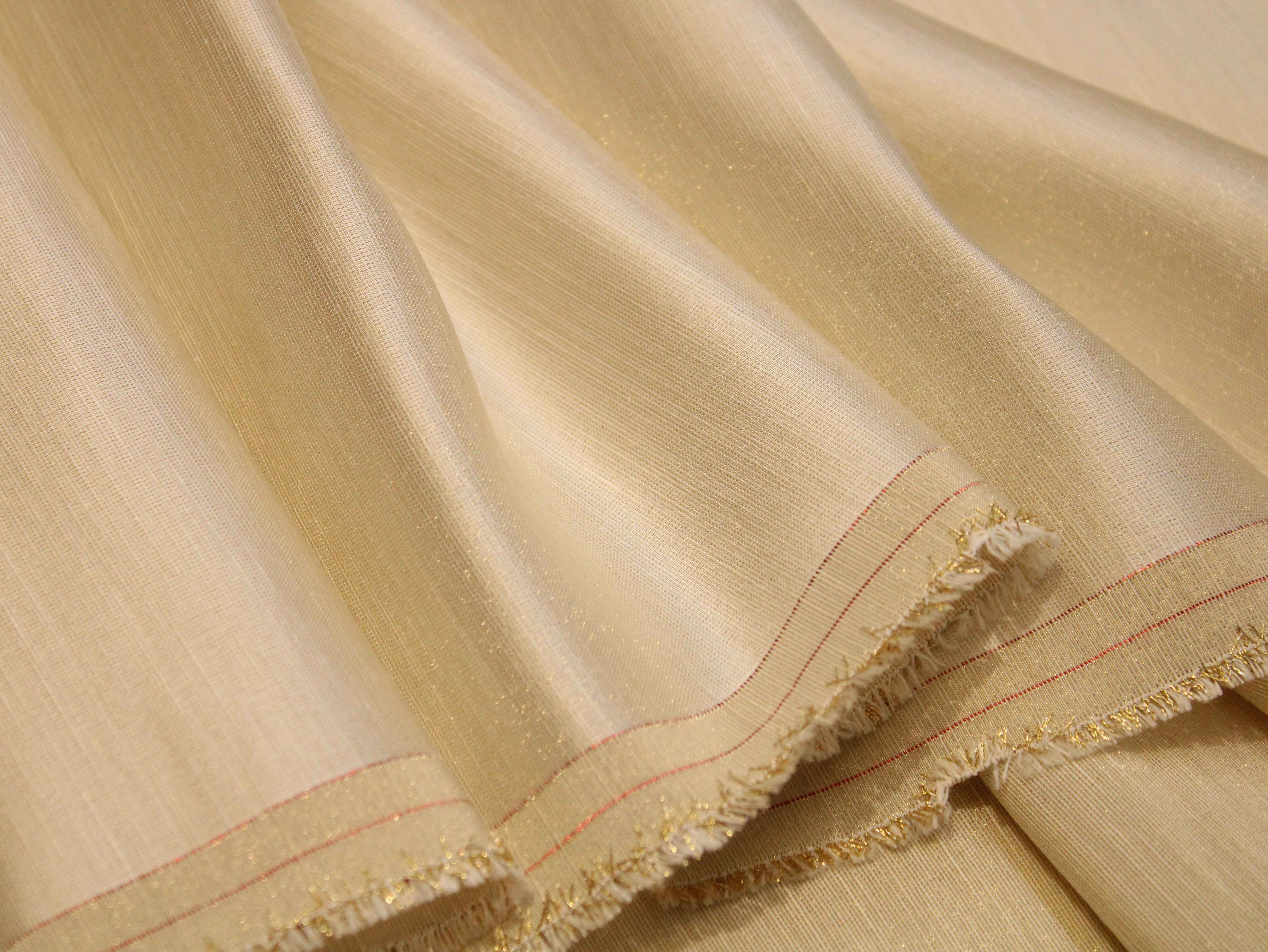 Tissue Linen Silk Dyeable Fabric