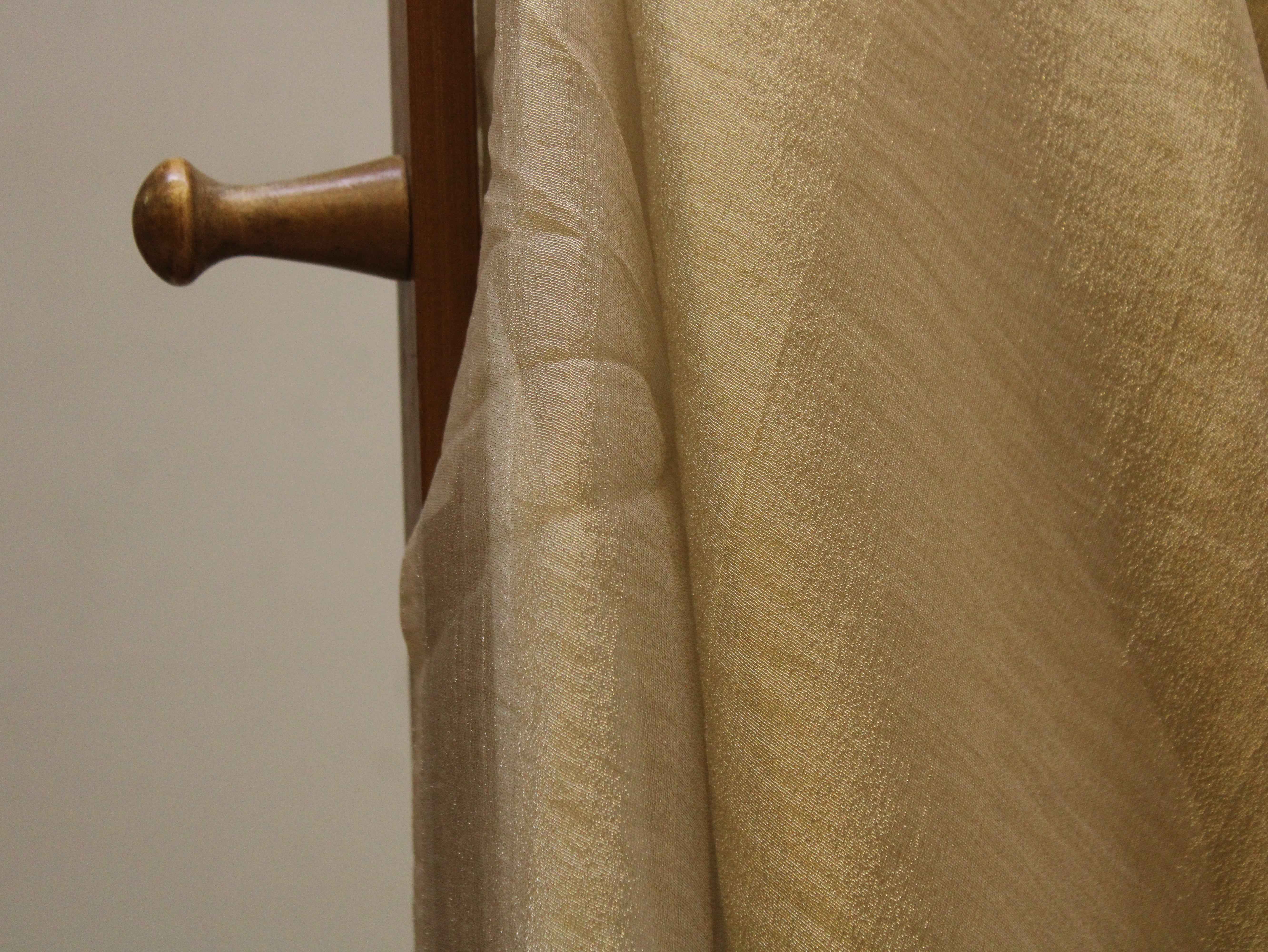 Plain Banarasi Metallic Gold Tissue Fabric