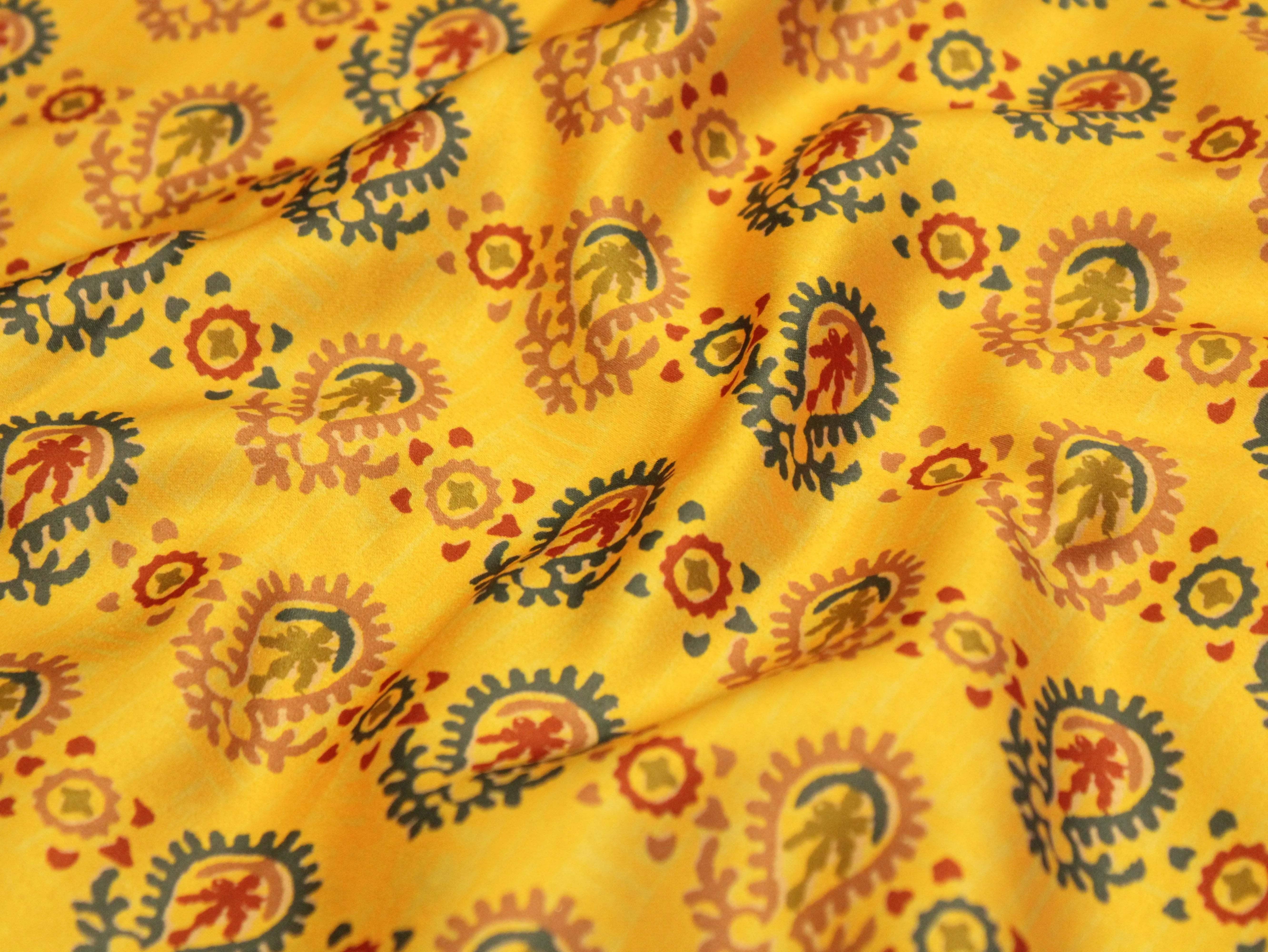 Digital Printed Poly Crepe Silk Fabric