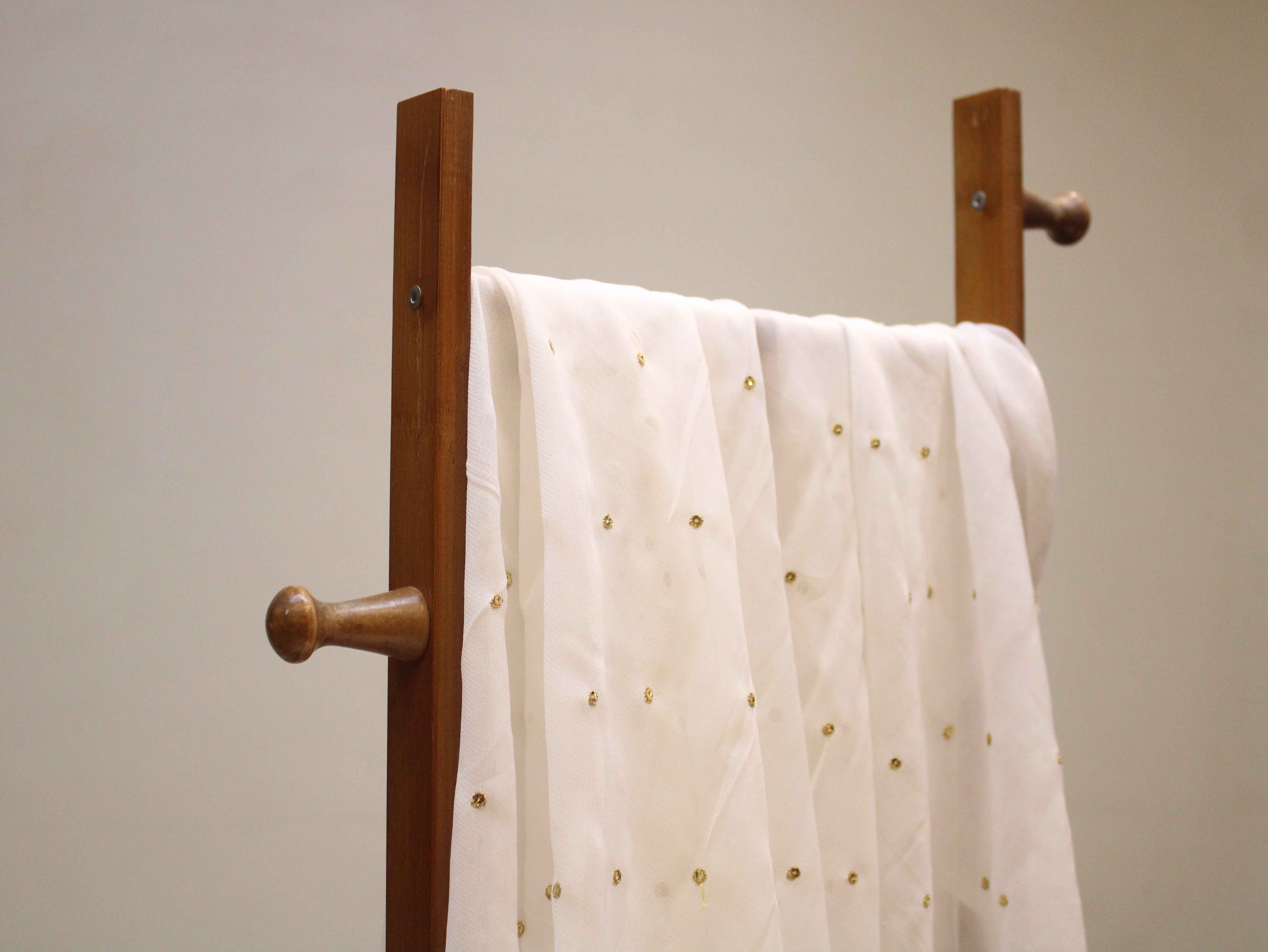 Georgette Dyeable Sequin Buti Fabric