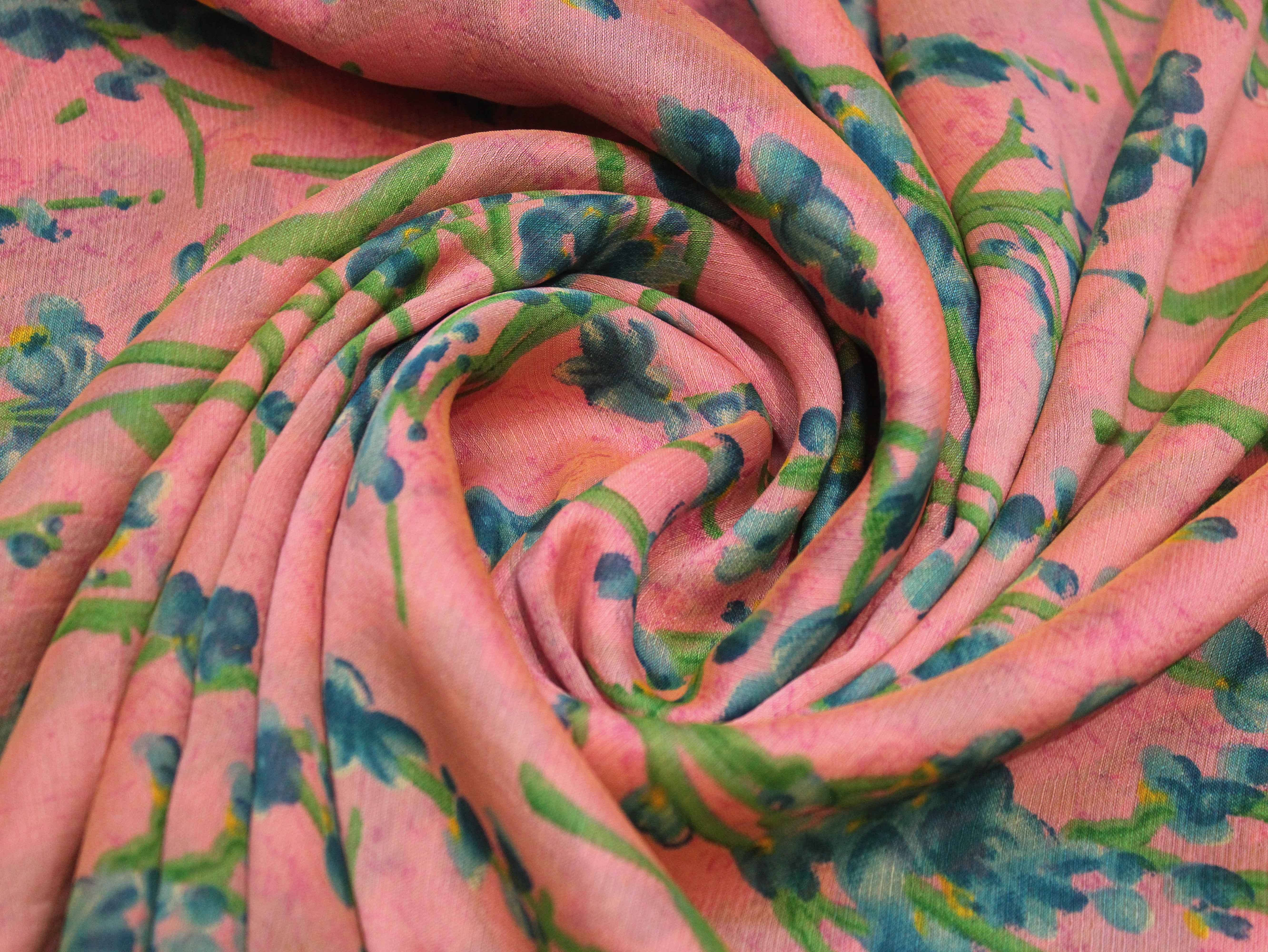 Premium Georgette Digital Print Fabric (Saree Cut)