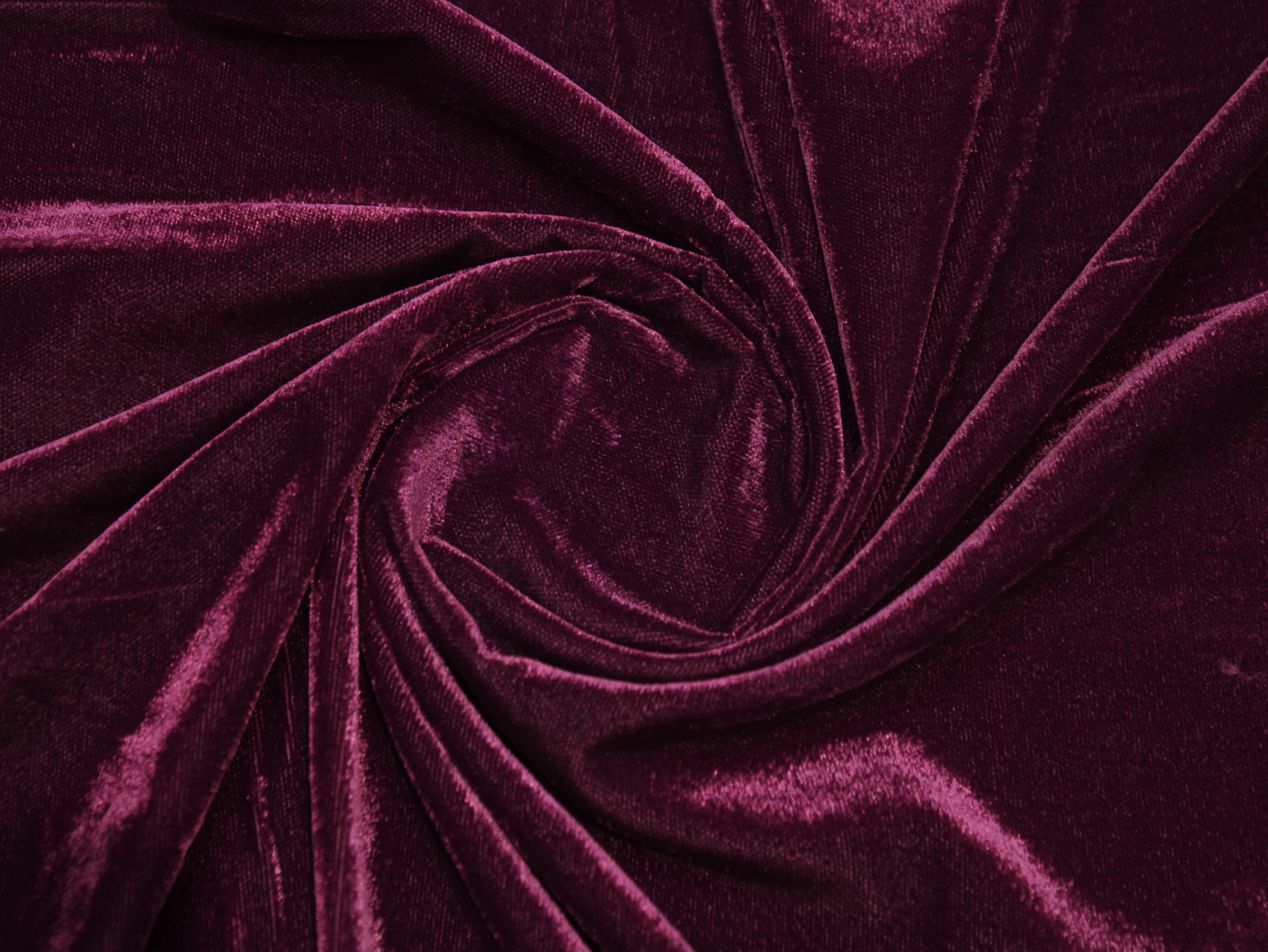 Premium Plain Micro Velvet Fabric - Metalic Wine