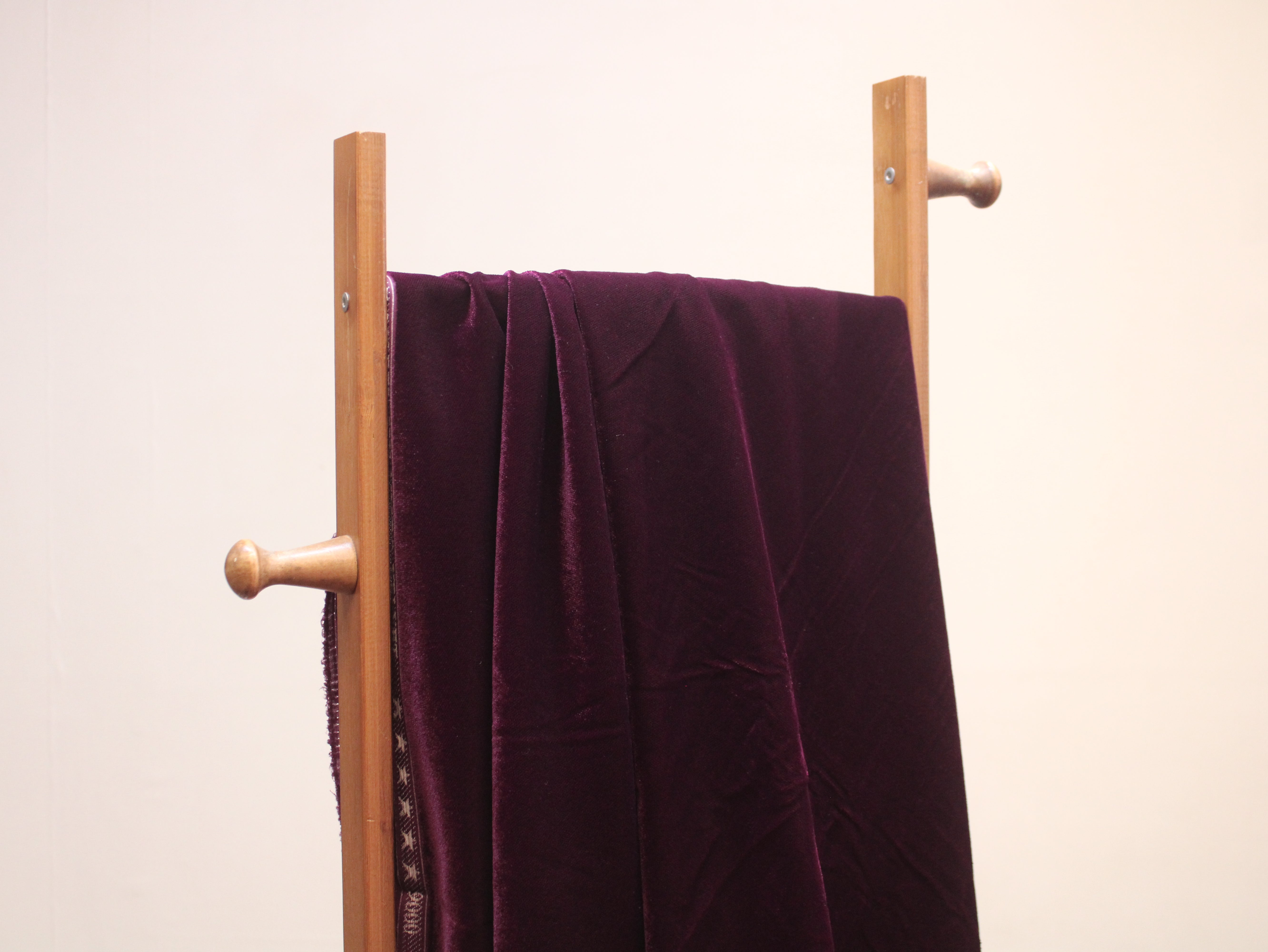 Premium Plain Micro Velvet Fabric - Metalic Wine