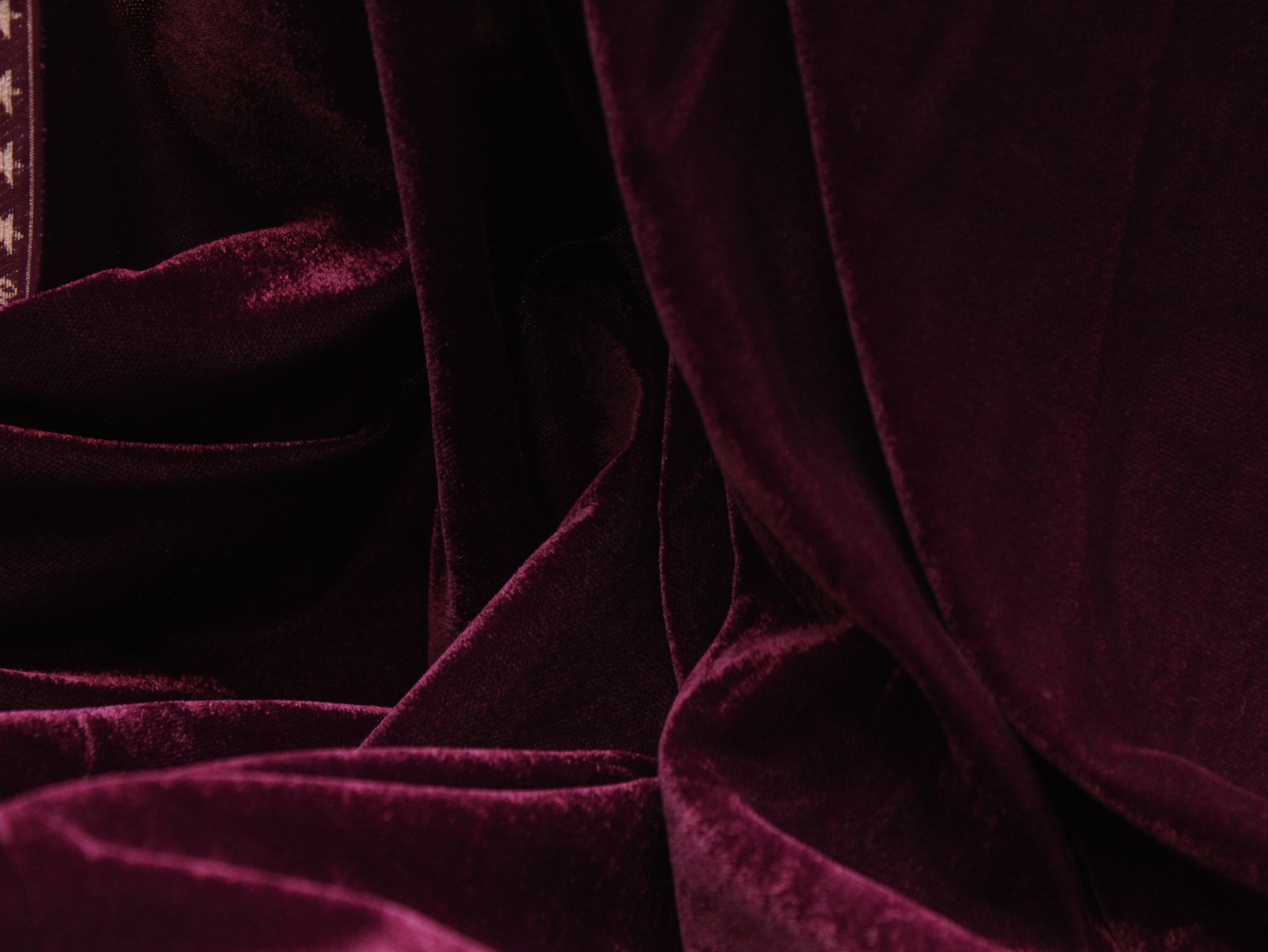 Premium Plain Micro Velvet Fabric - Metalic Wine