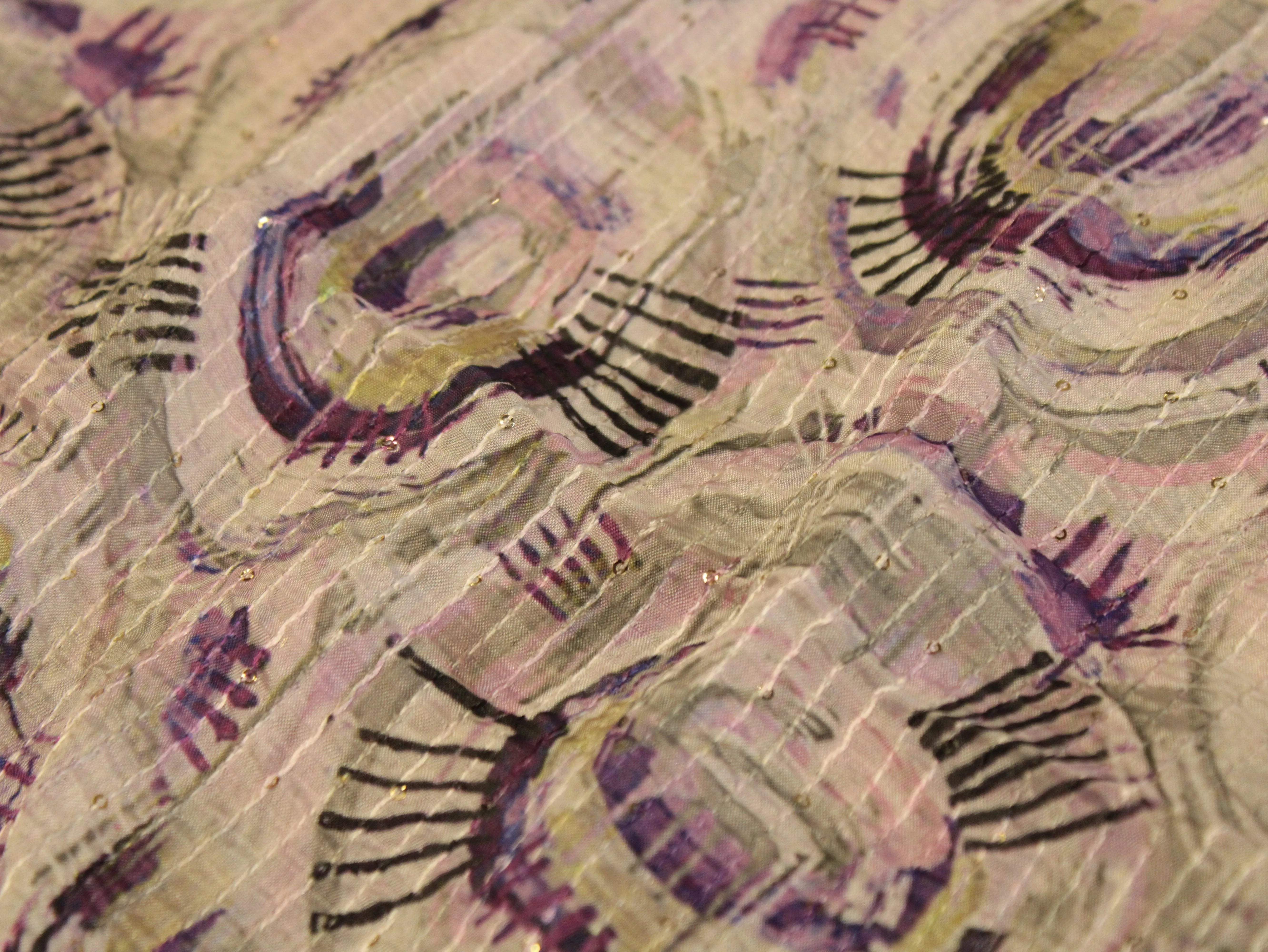 Vibrant X Mix & Match : Digital Viscos Chinon Silk Fabric - M'Foks