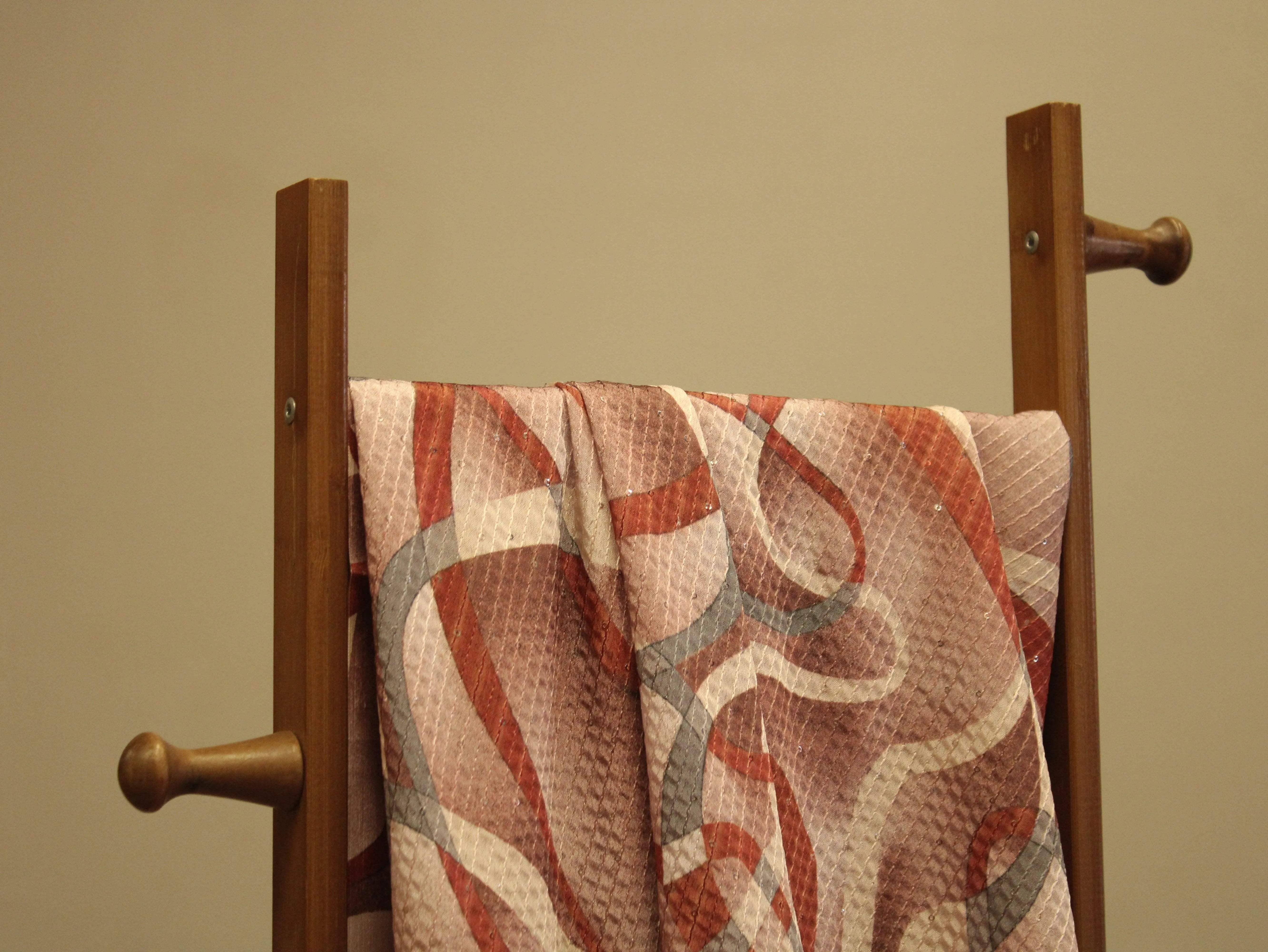 Digital Printed Chinon Fabric with Light Sequin Work