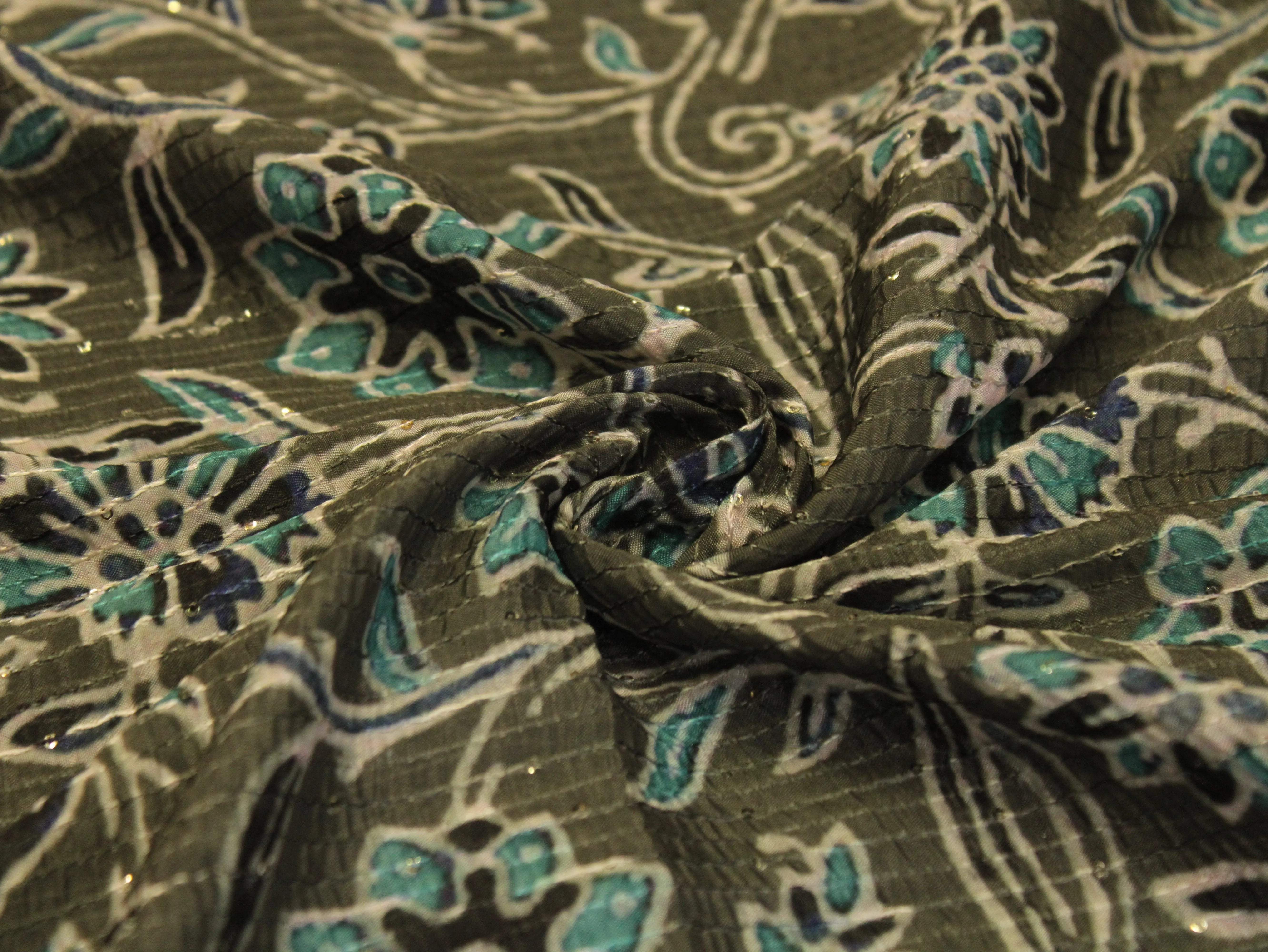 Vibrant X Mix & Match : Digital Viscos Chinon Silk Fabric - M'Foks
