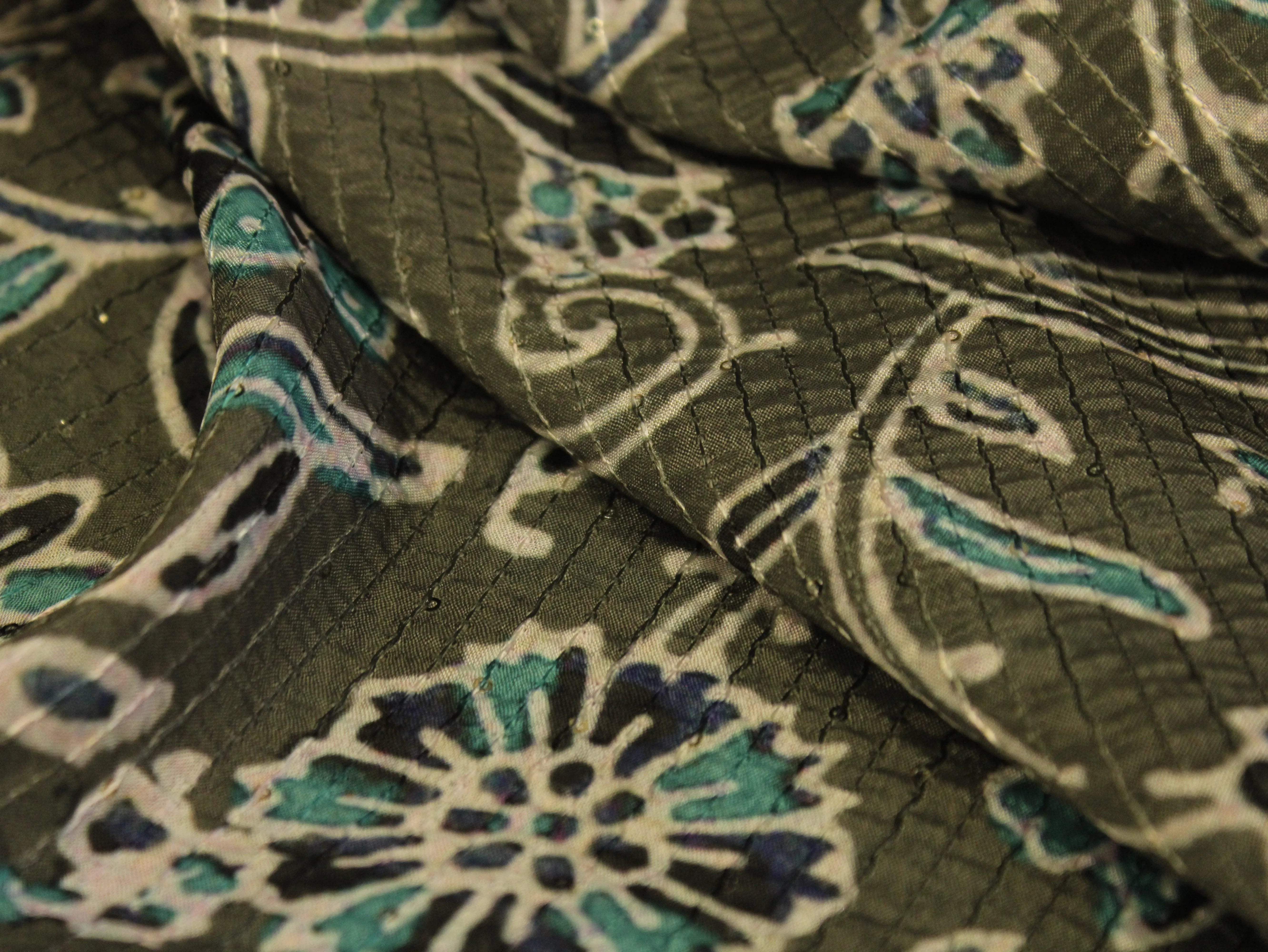 Vibrant X Mix & Match : Digital Viscos Chinon Silk Fabric - M'Foks