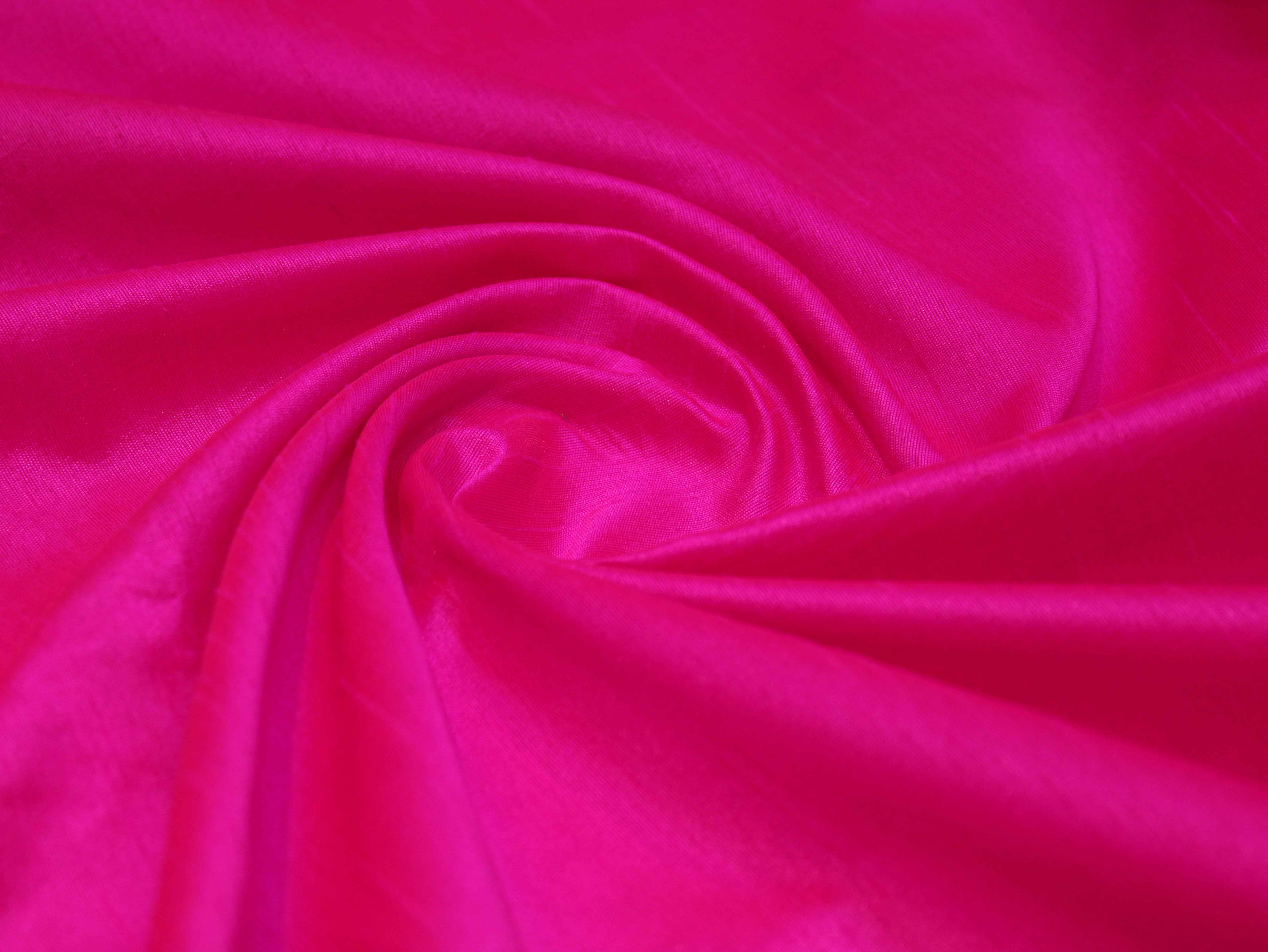 Plain Dyed Raw/Dupion Silk Fabric - Catonic Rani