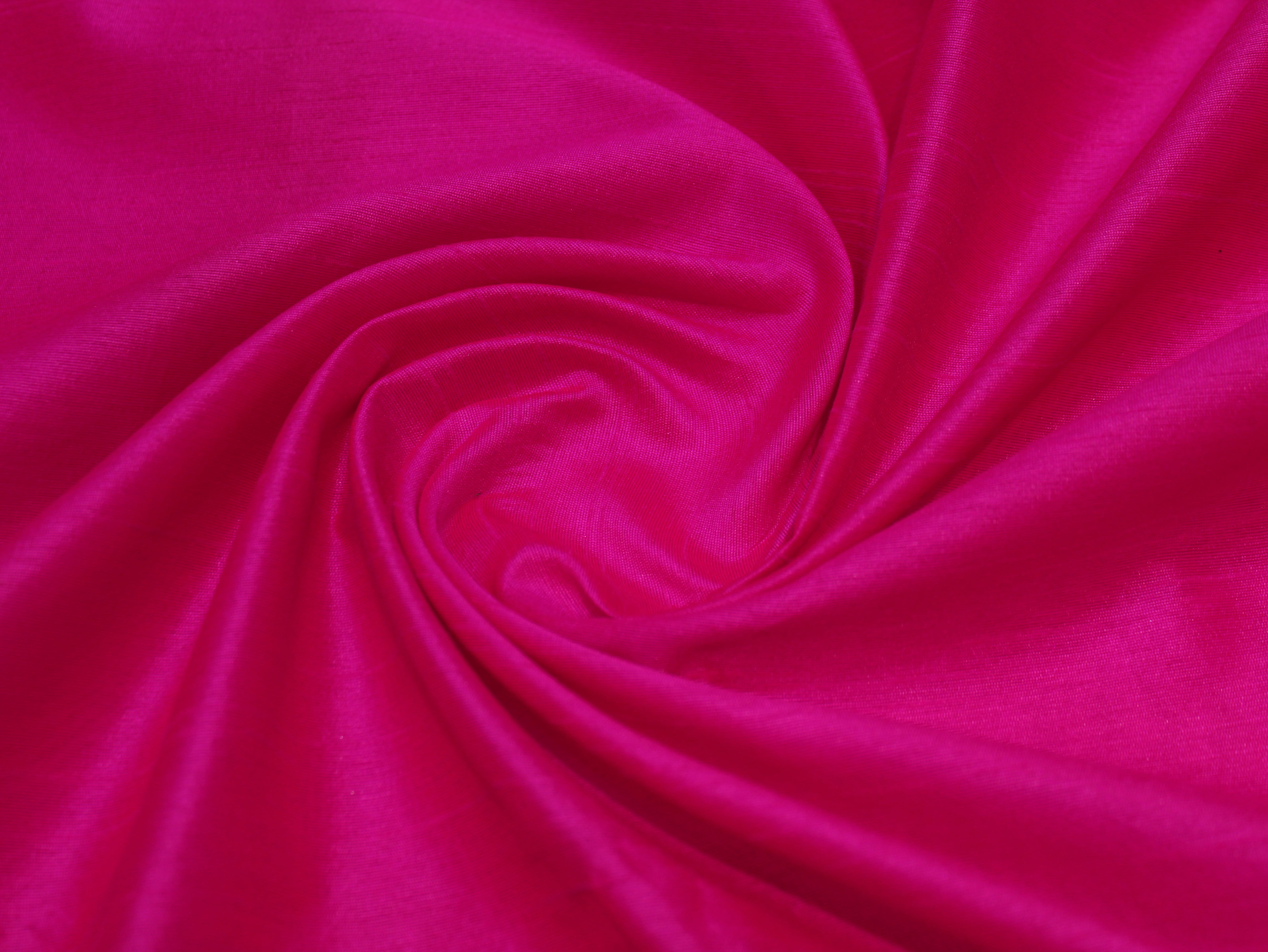 Plain Dyed Raw/Dupion Silk Fabric - Catonic Rani