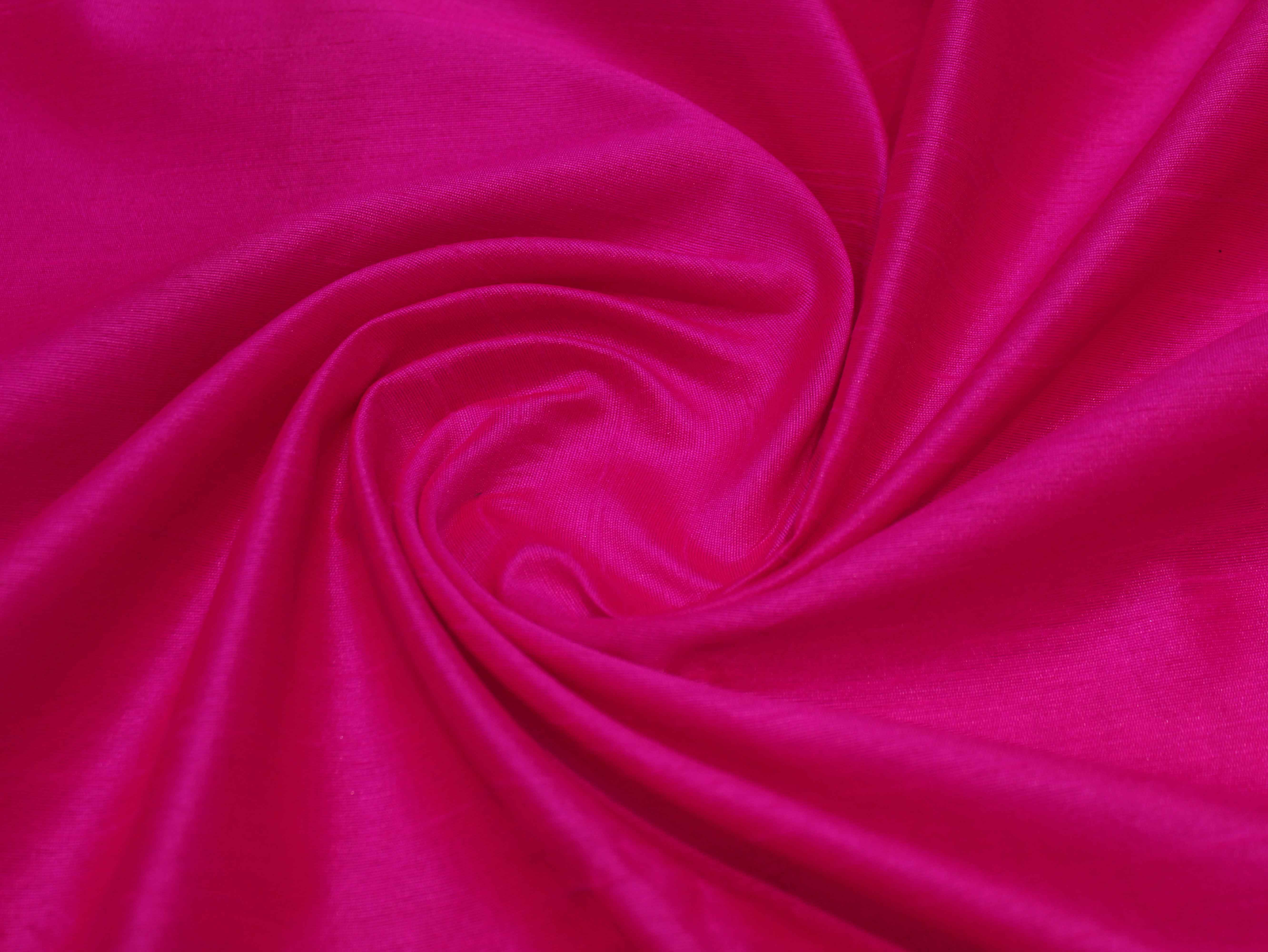 Plain Dyed Raw/Dupion Silk Fabric - Catonic Rani