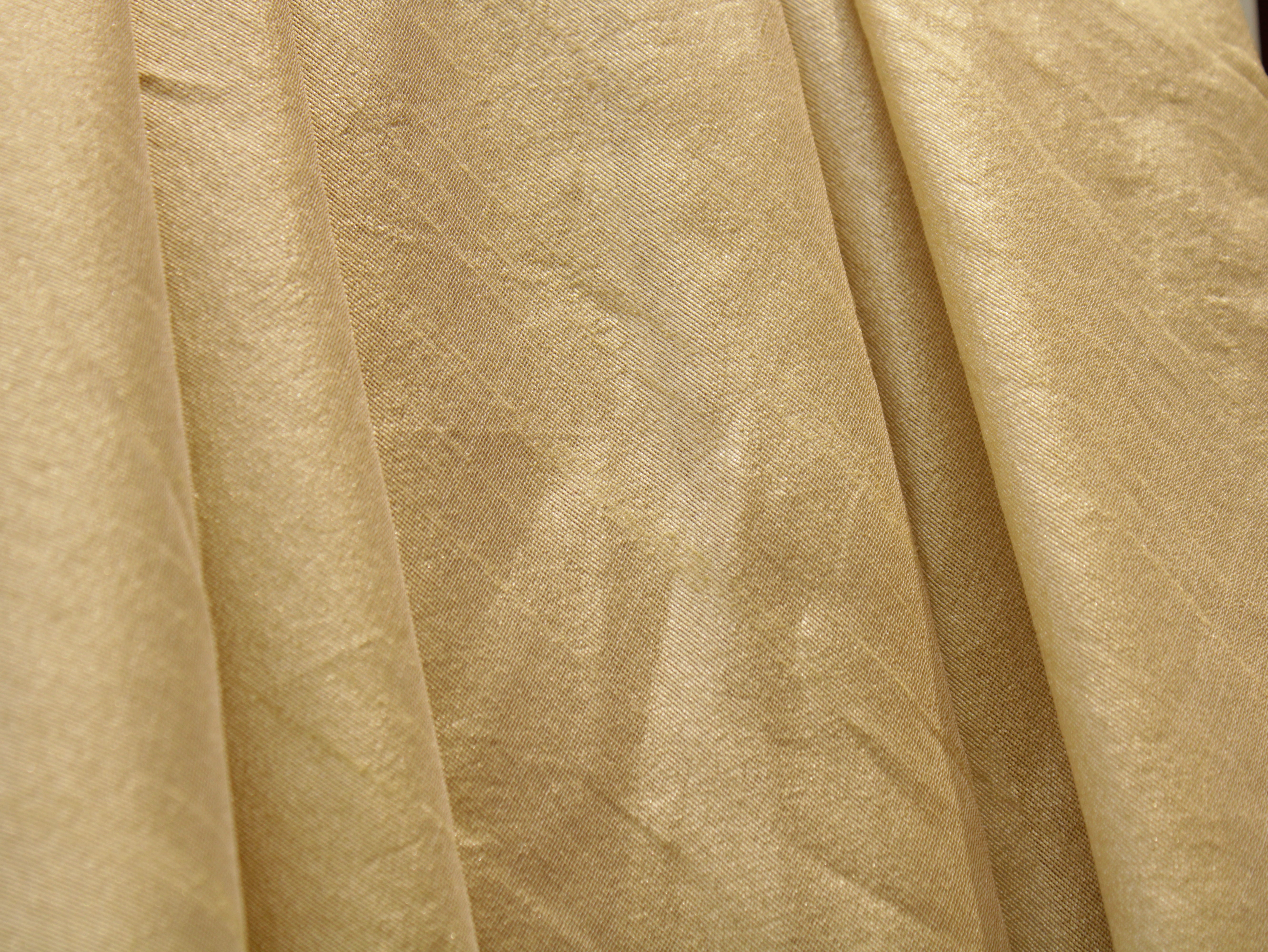 Plain Dyed Raw/Dupion Silk Fabric - Beige