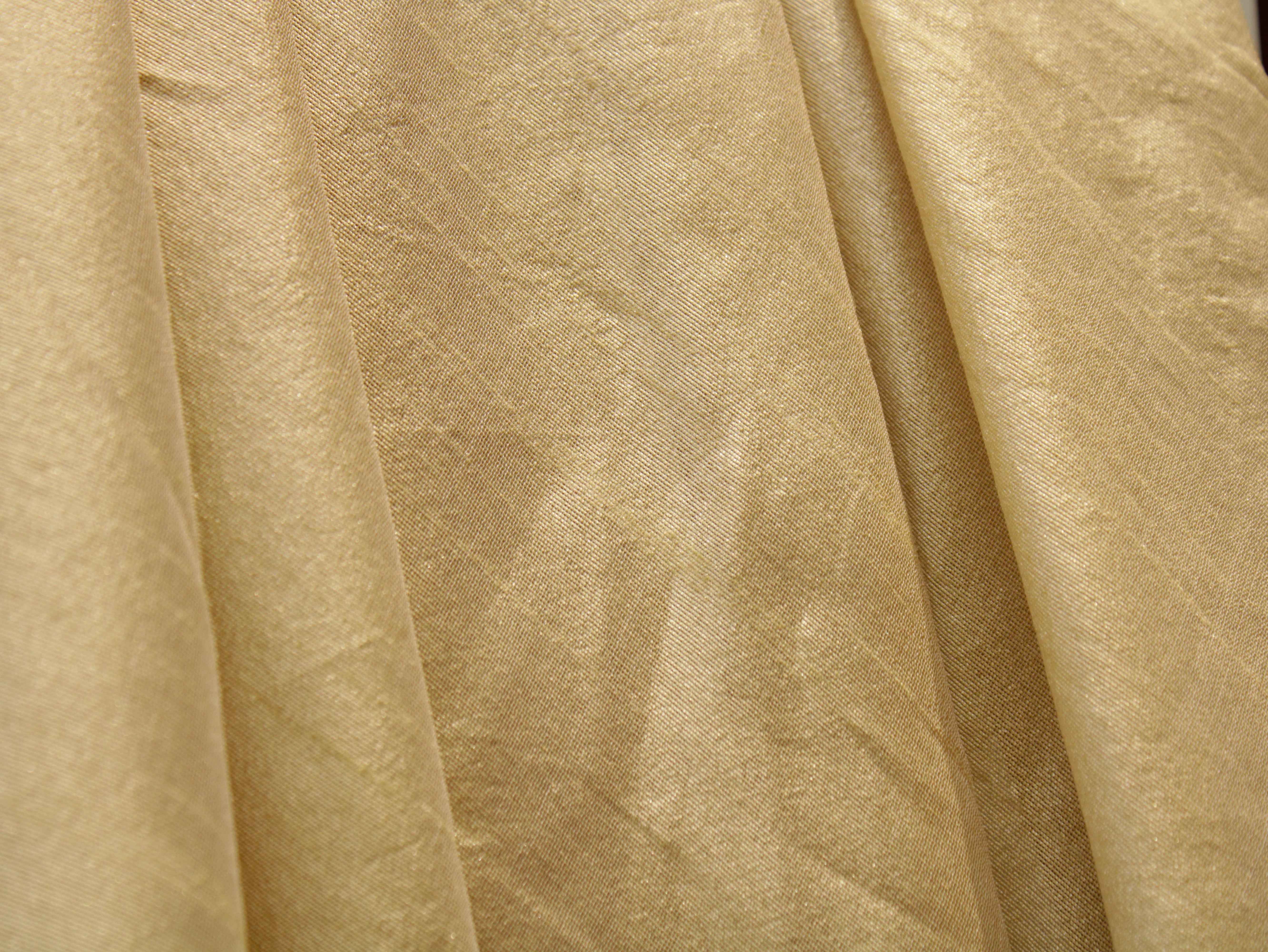 Plain Dyed Raw/Dupion Silk Fabric - Beige