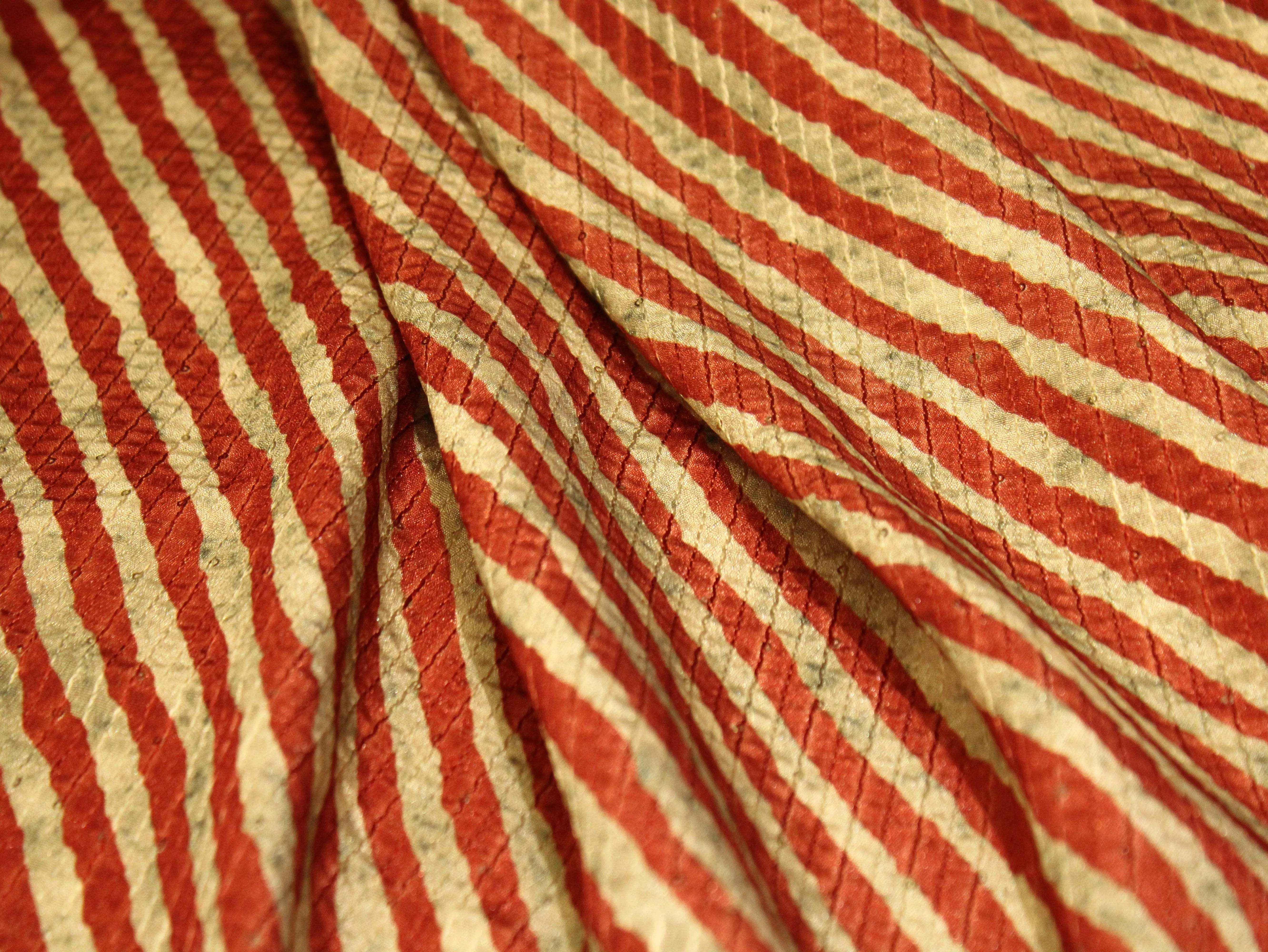 Digital Printed Chinon Fabric with Light Sequin Work