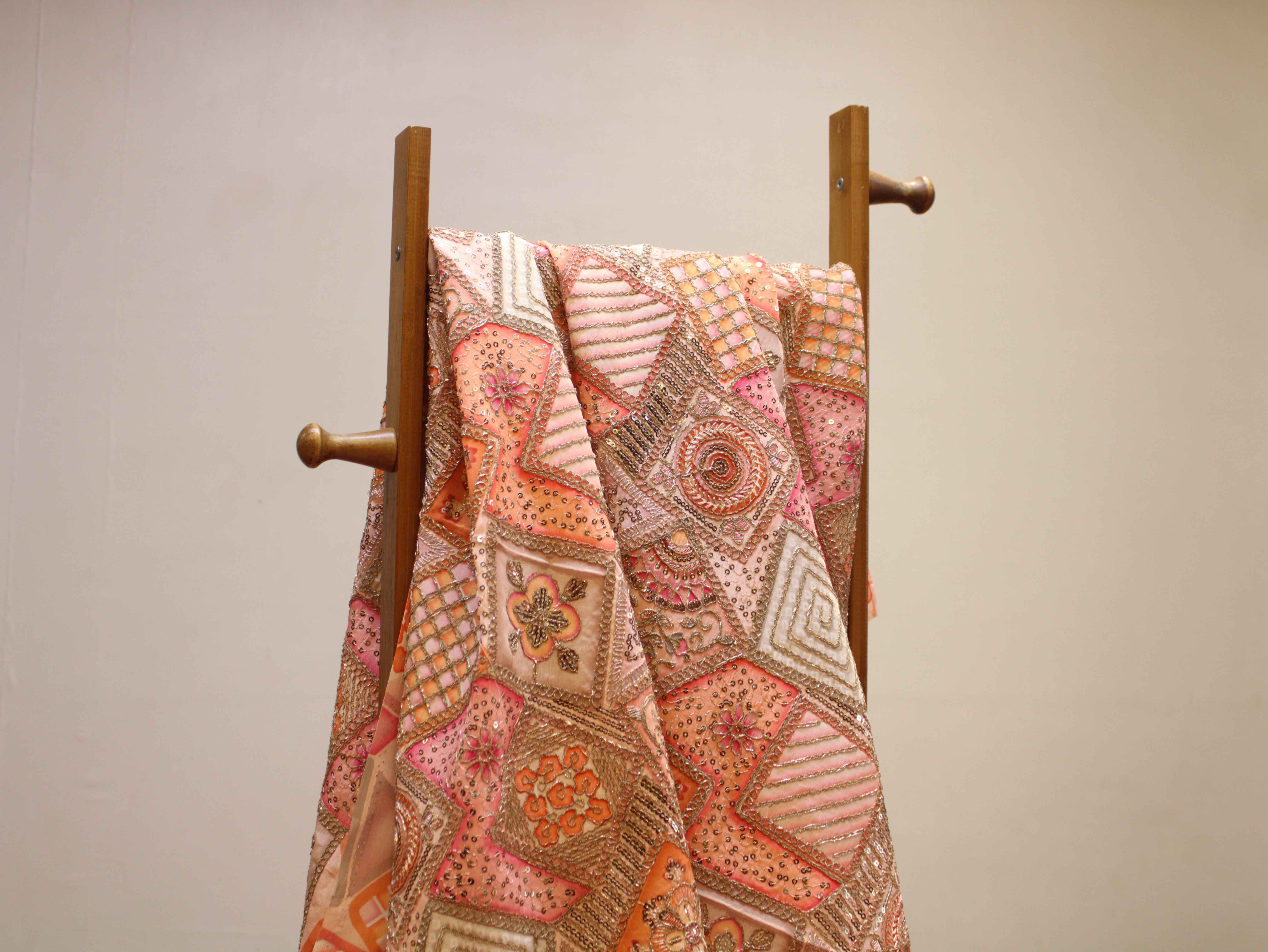 Pure Natural Crepe Position & Coding Work Fabric