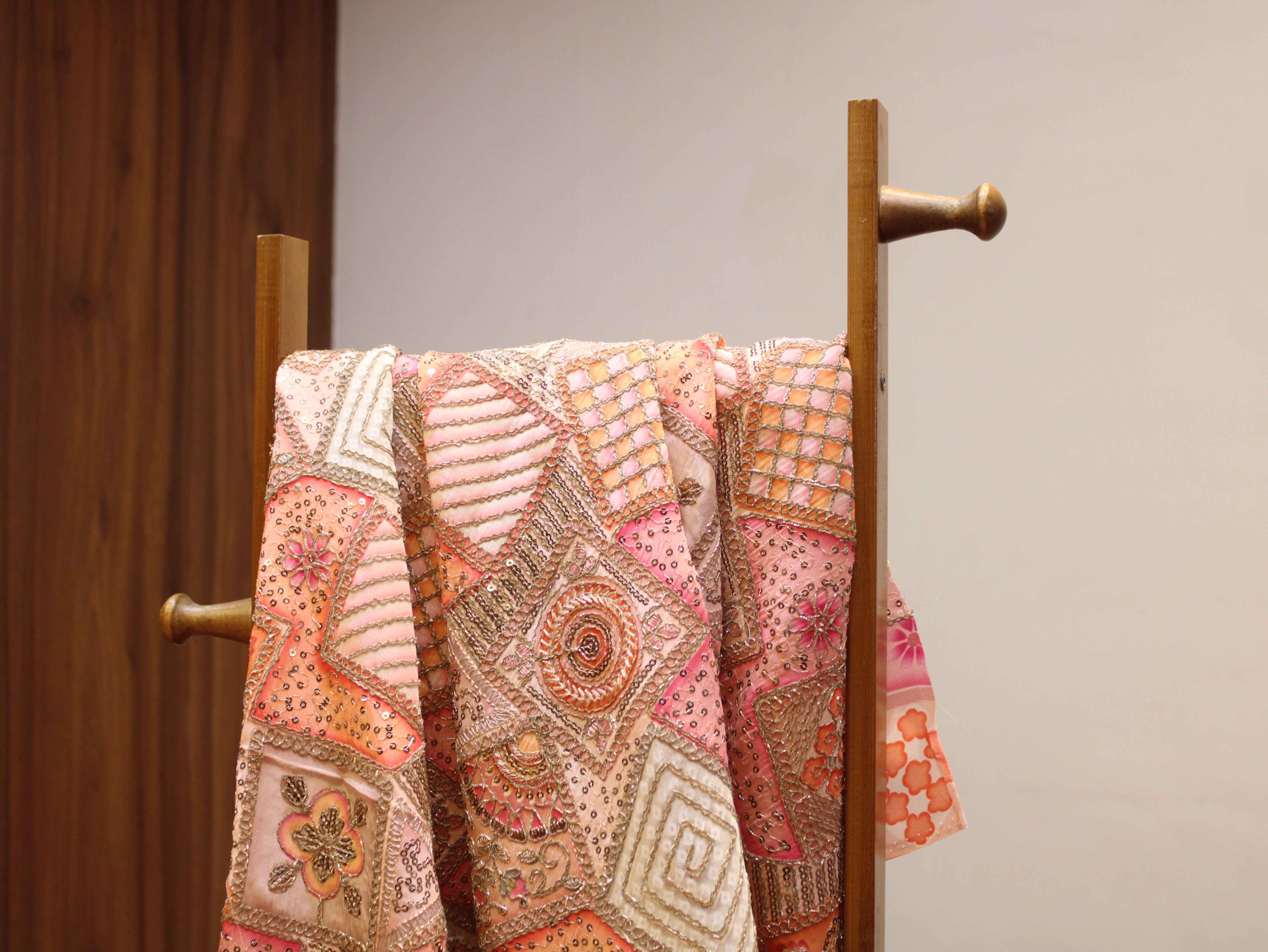 Pure Natural Crepe Position & Coding Work Fabric