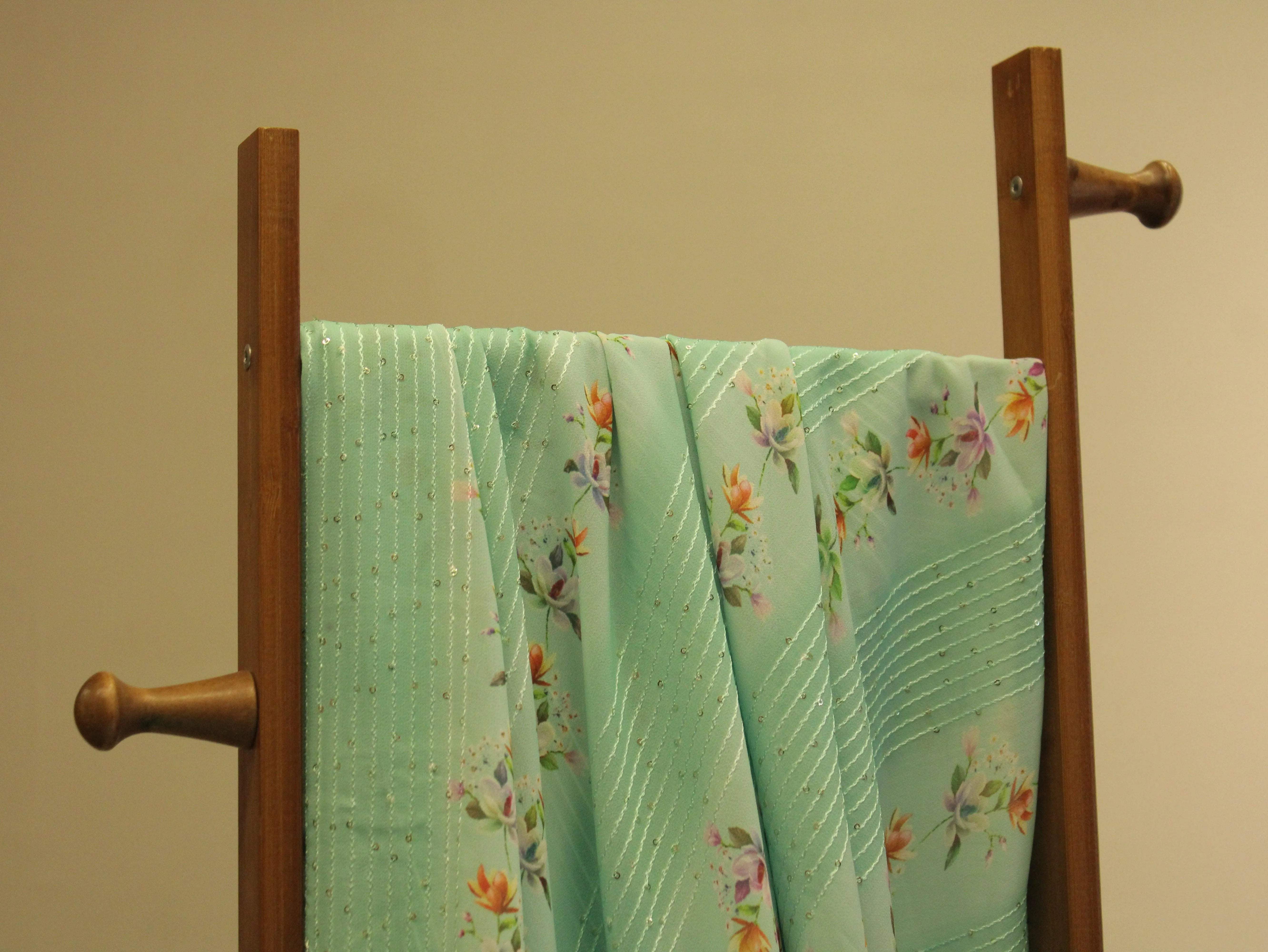 Vibrant X Mix & Match : Digital Viscos Georgette Fabric - M'Foks