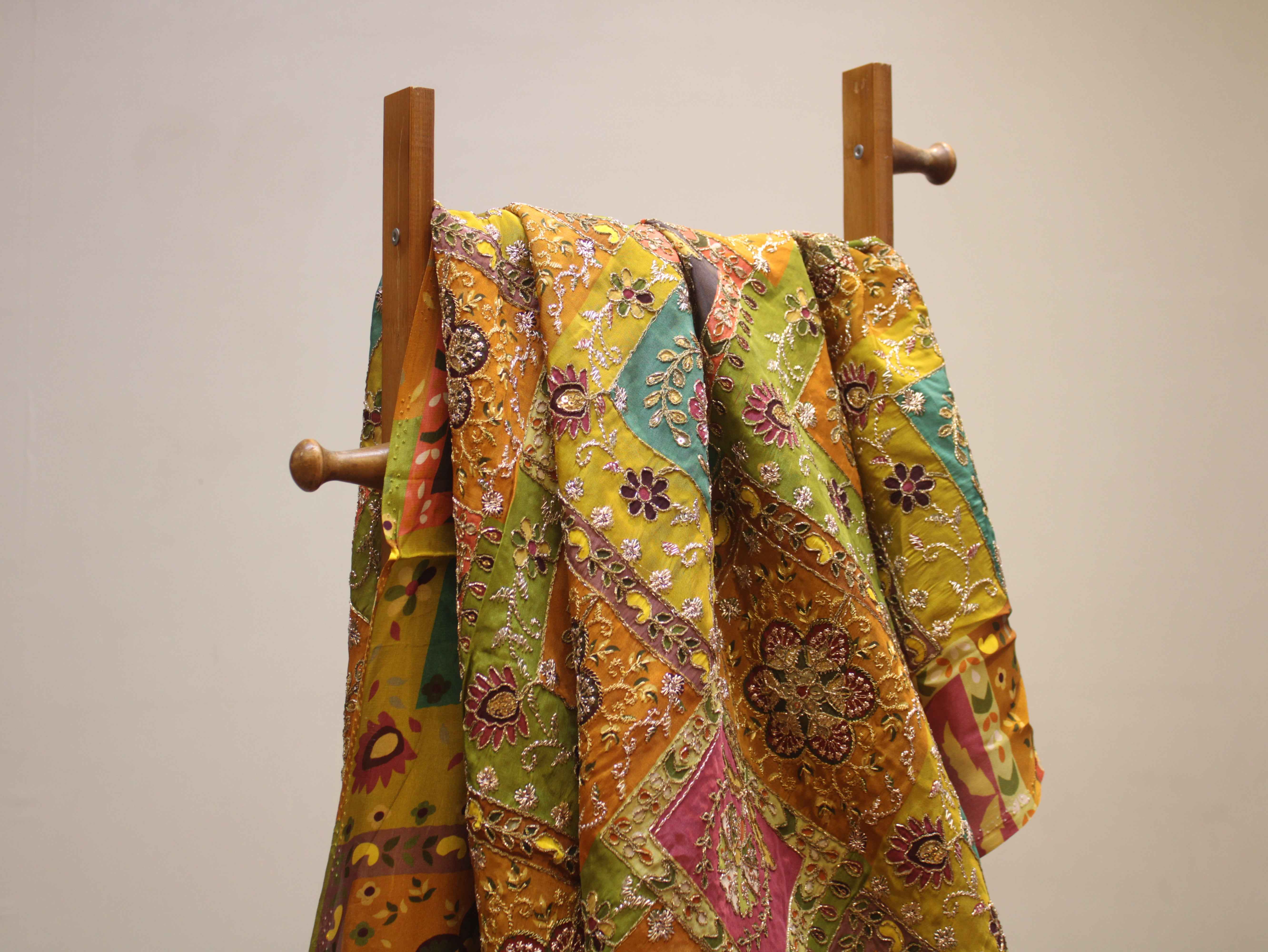 Pure Natural Crepe Position & Coding Work Fabric