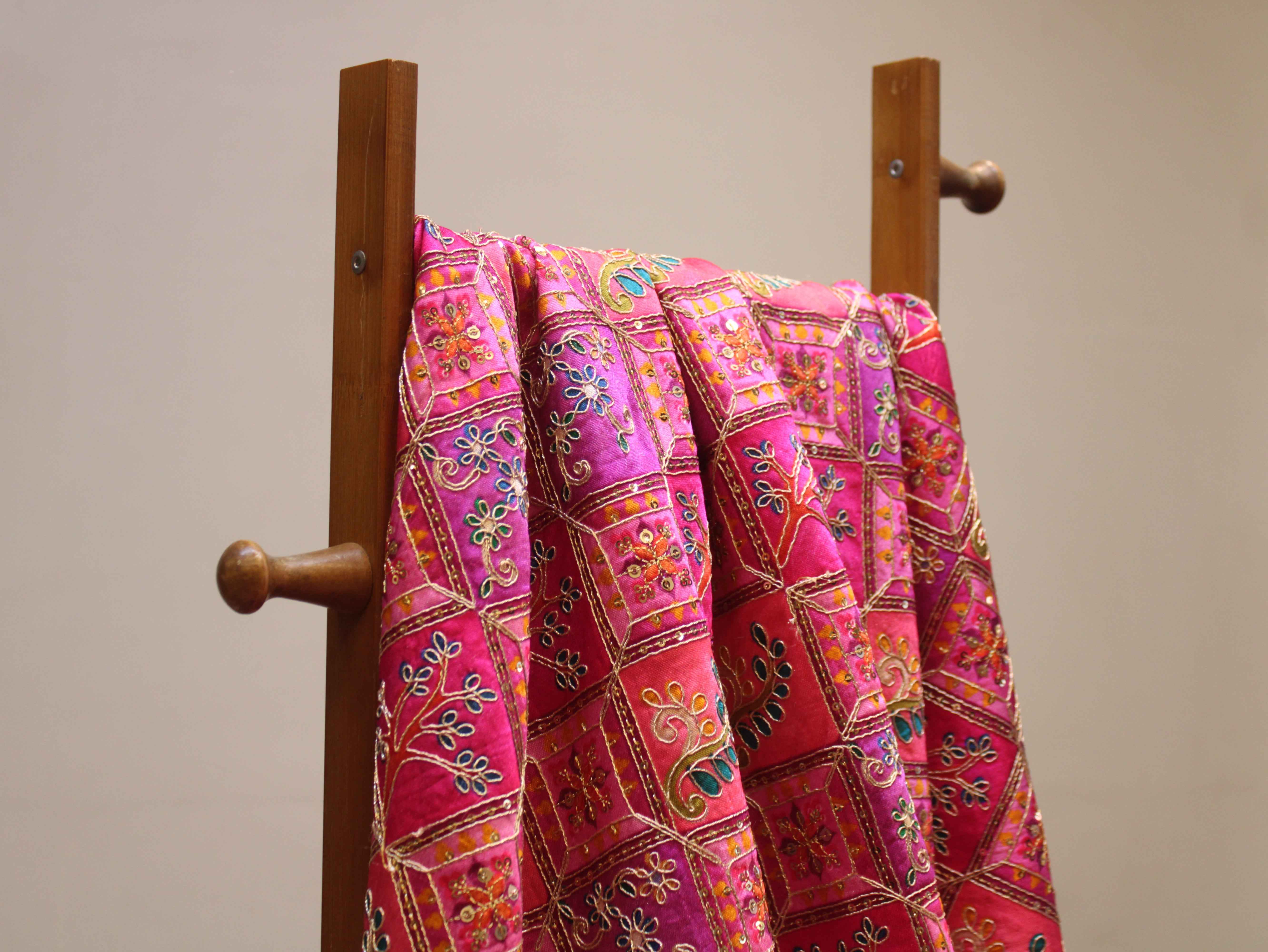 Gaji Silk Position Work Fabric