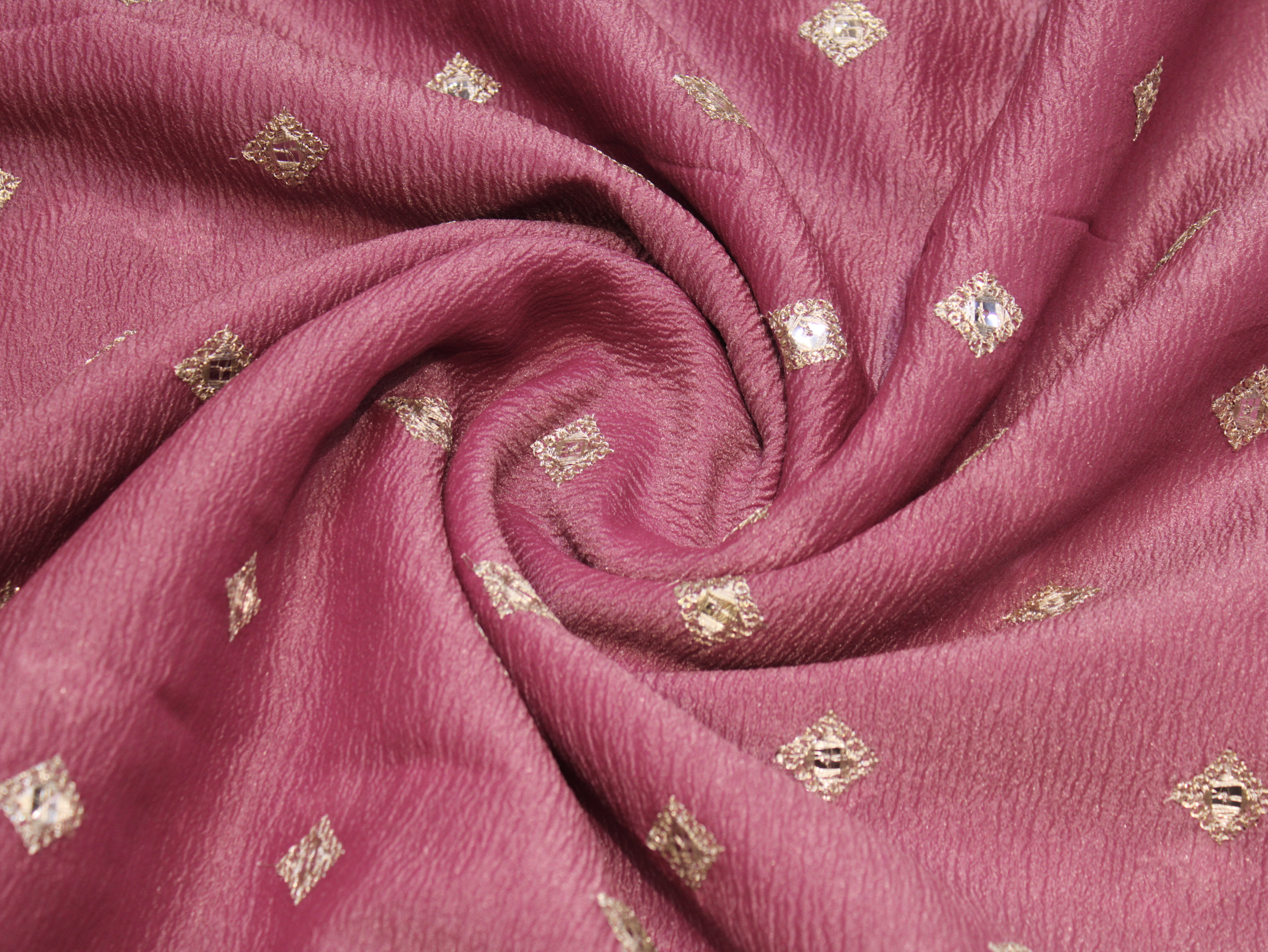 Soft Crush Silk Tissue Fabric with Buti Work