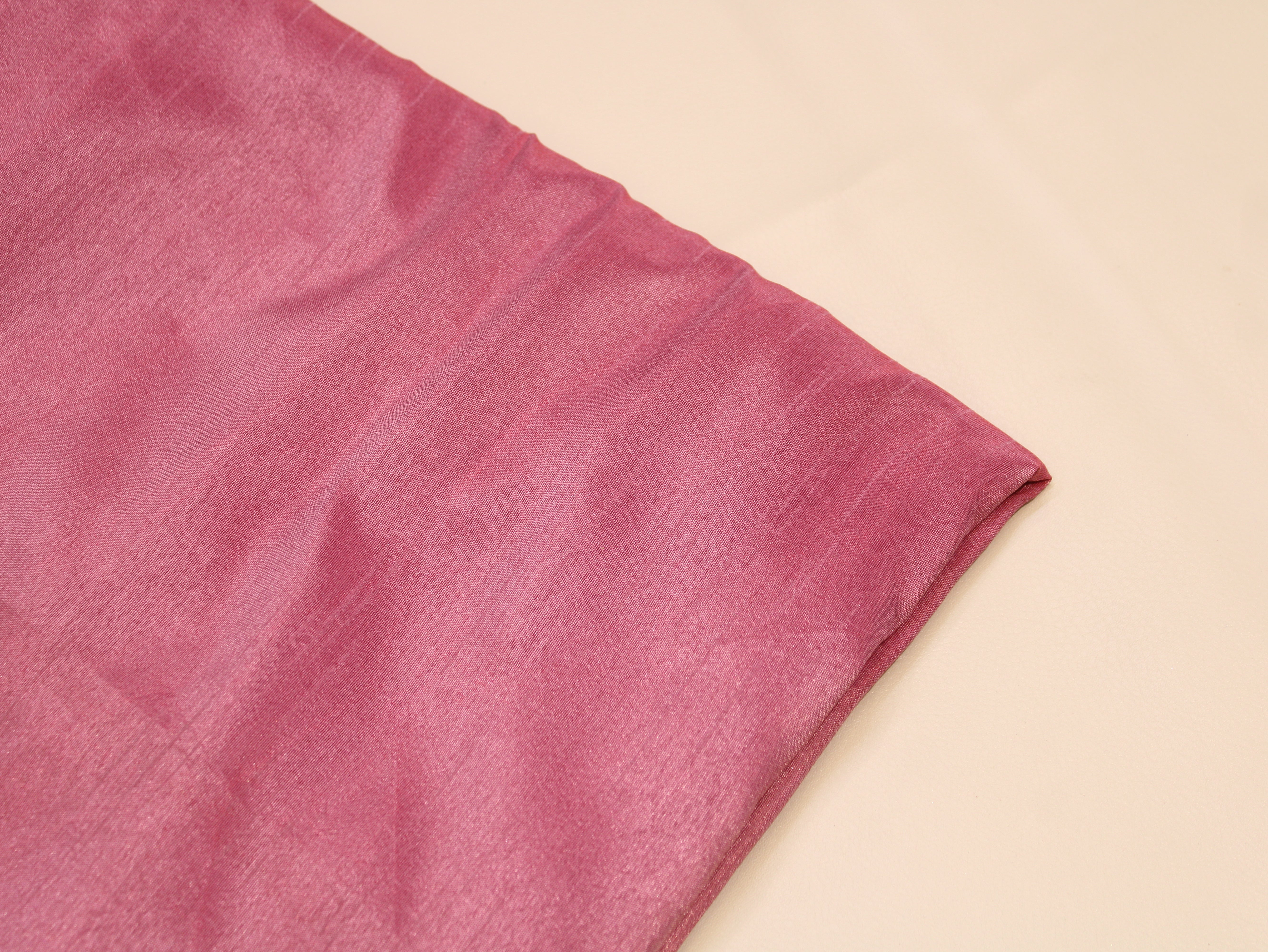 Plain Dyed Raw/Dupion Silk Fabric - Dusty Rose