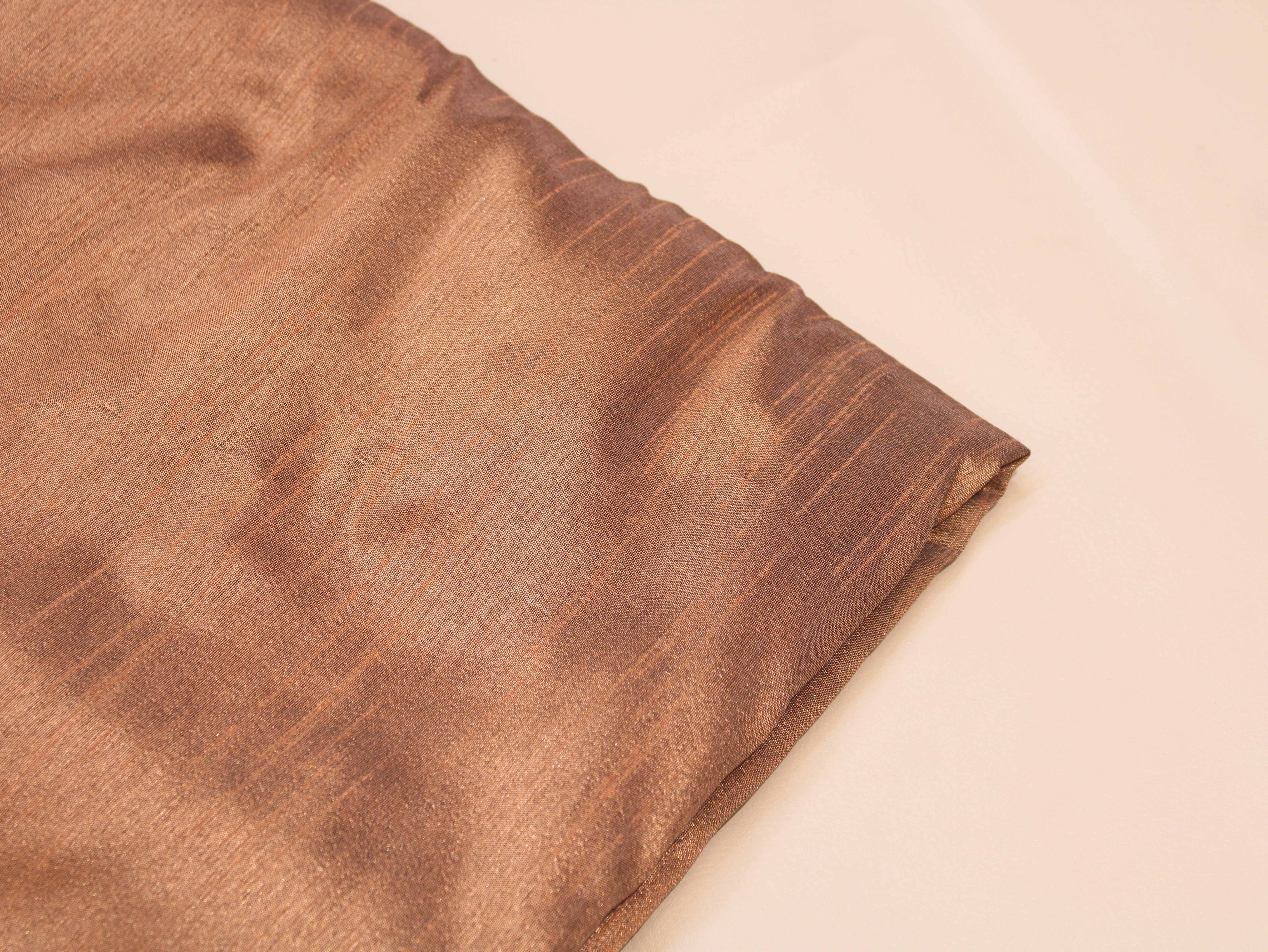 Plain Dyed Raw/Dupion Silk Fabric - Dusty