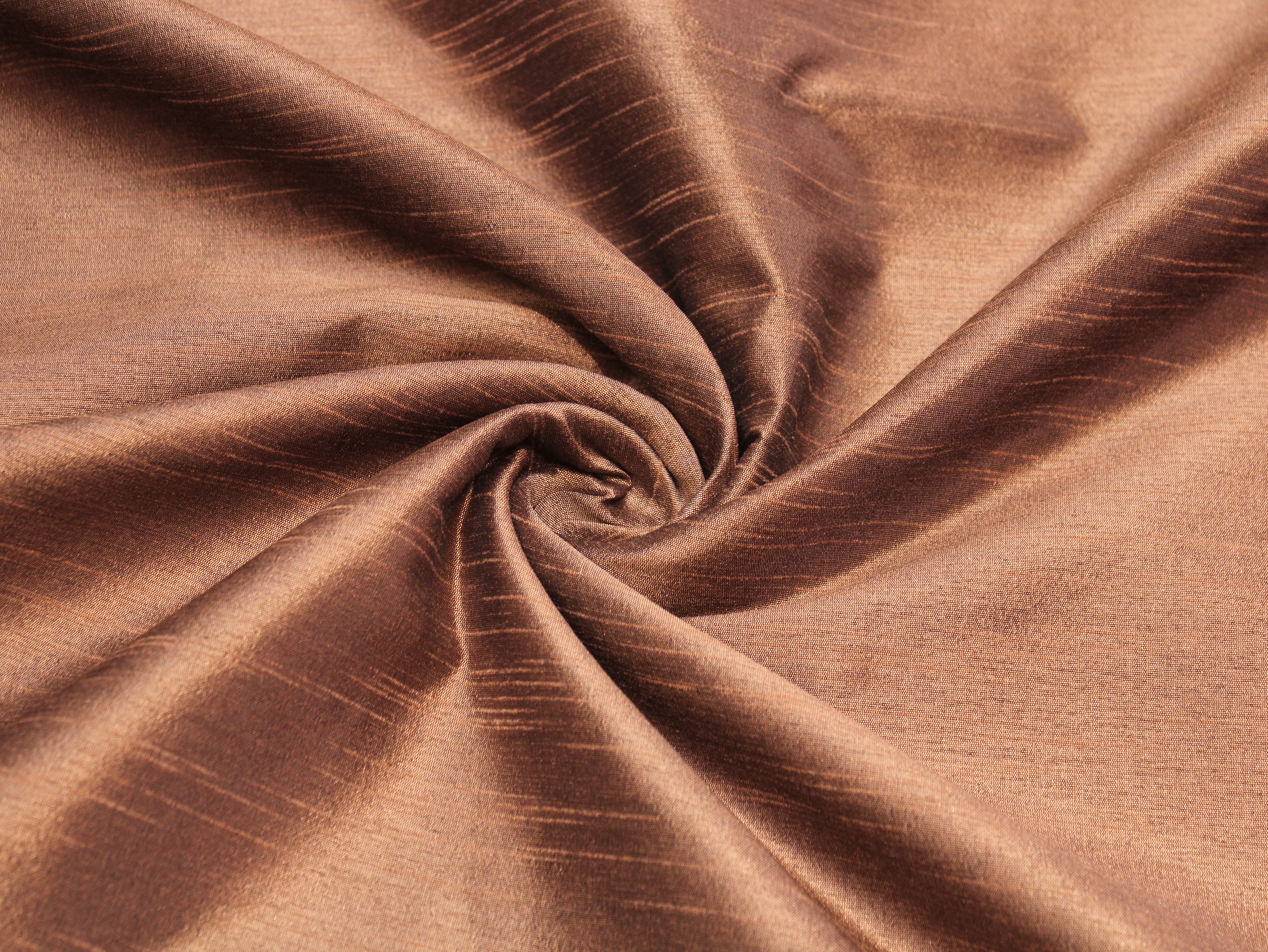 Plain Dyed Raw/Dupion Silk Fabric - Dusty