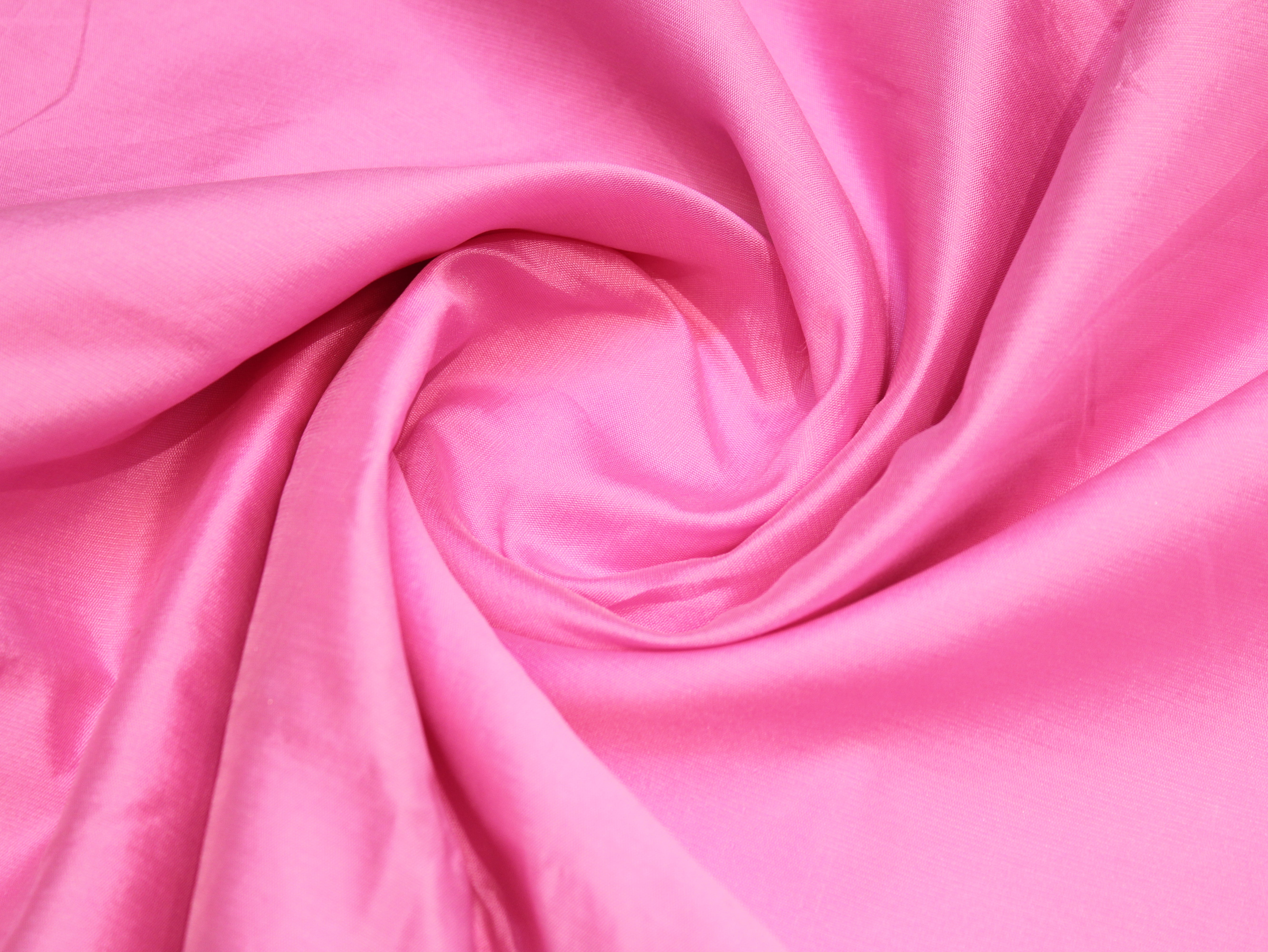 Taffeta Poly Silk Plain Dyed Fabric - Neon Light Pink