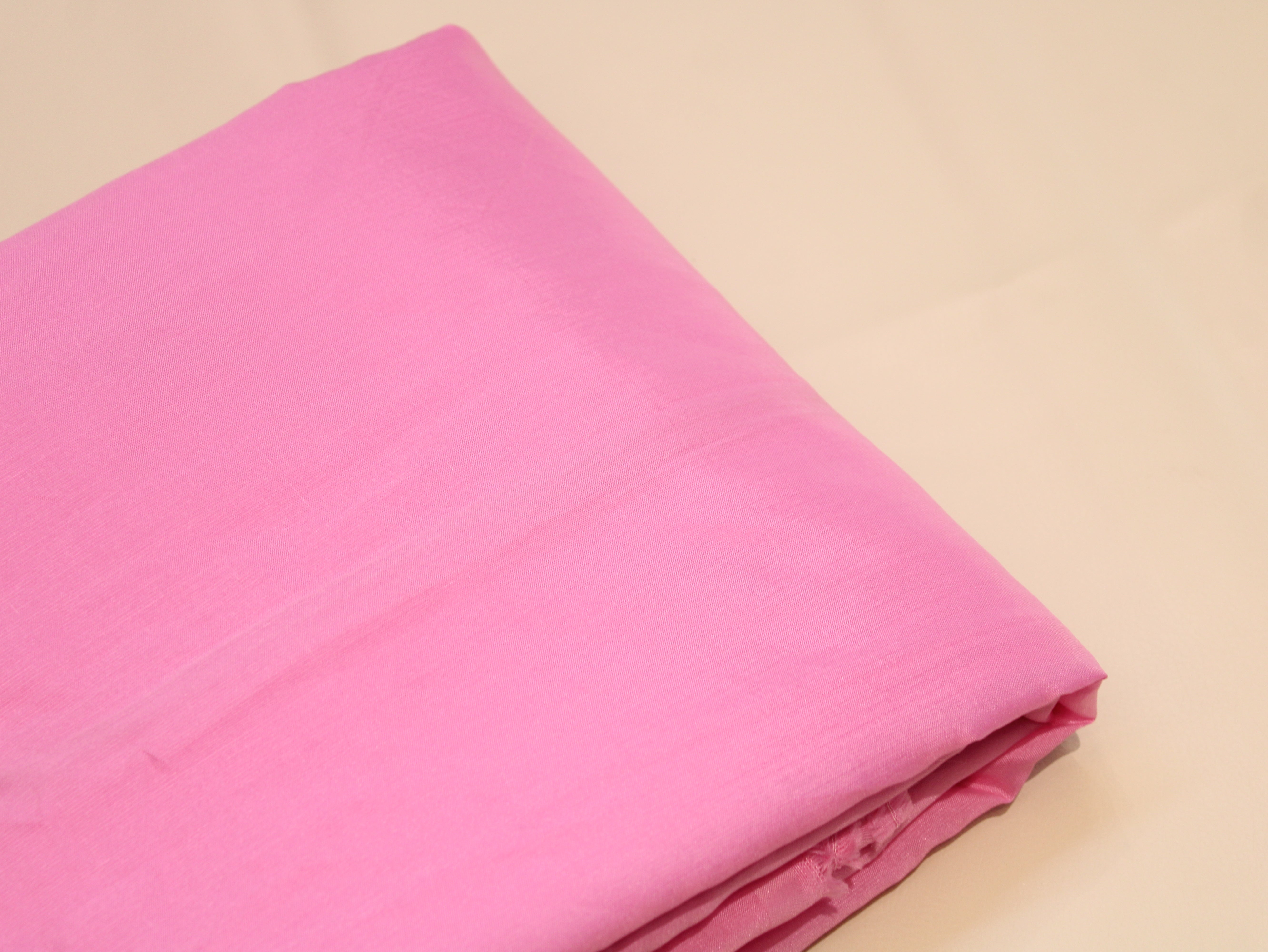 Taffeta Poly Silk Plain Dyed Fabric - Neon Light Pink
