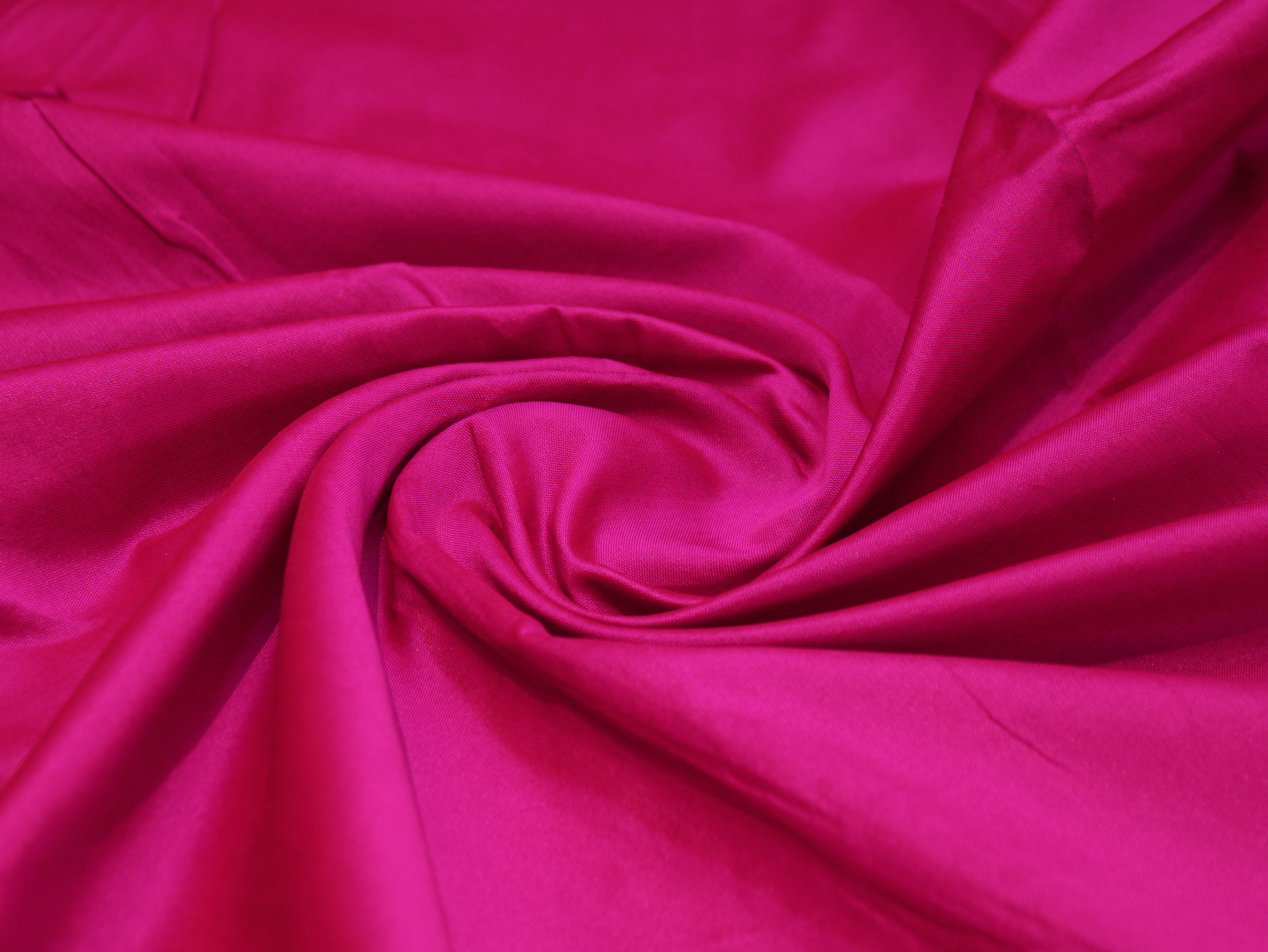 Taffeta Poly Silk Plain Dyed Fabric - Silk Rani