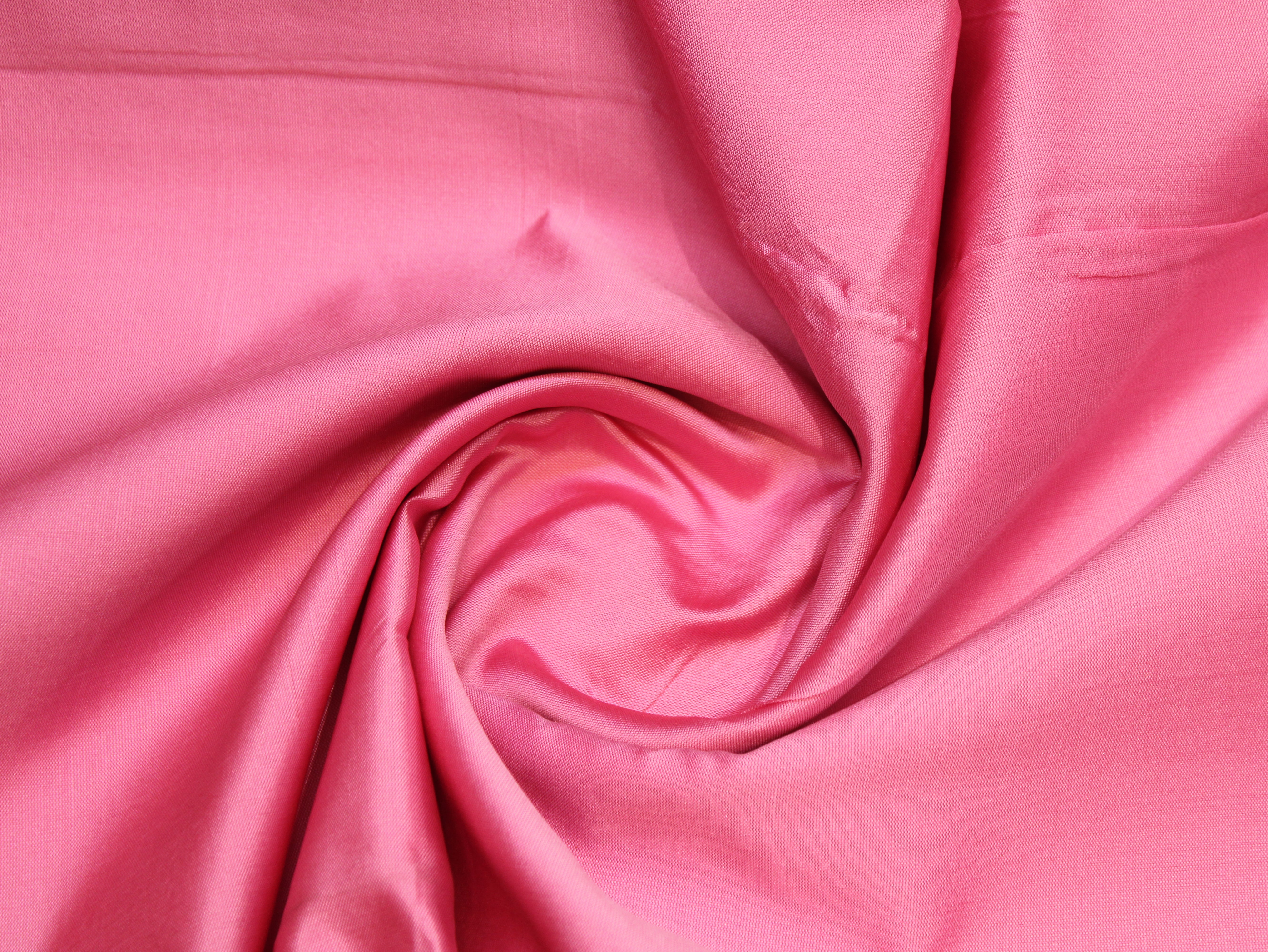 Taffeta Poly Silk Plain Dyed Fabric - Onion Pink