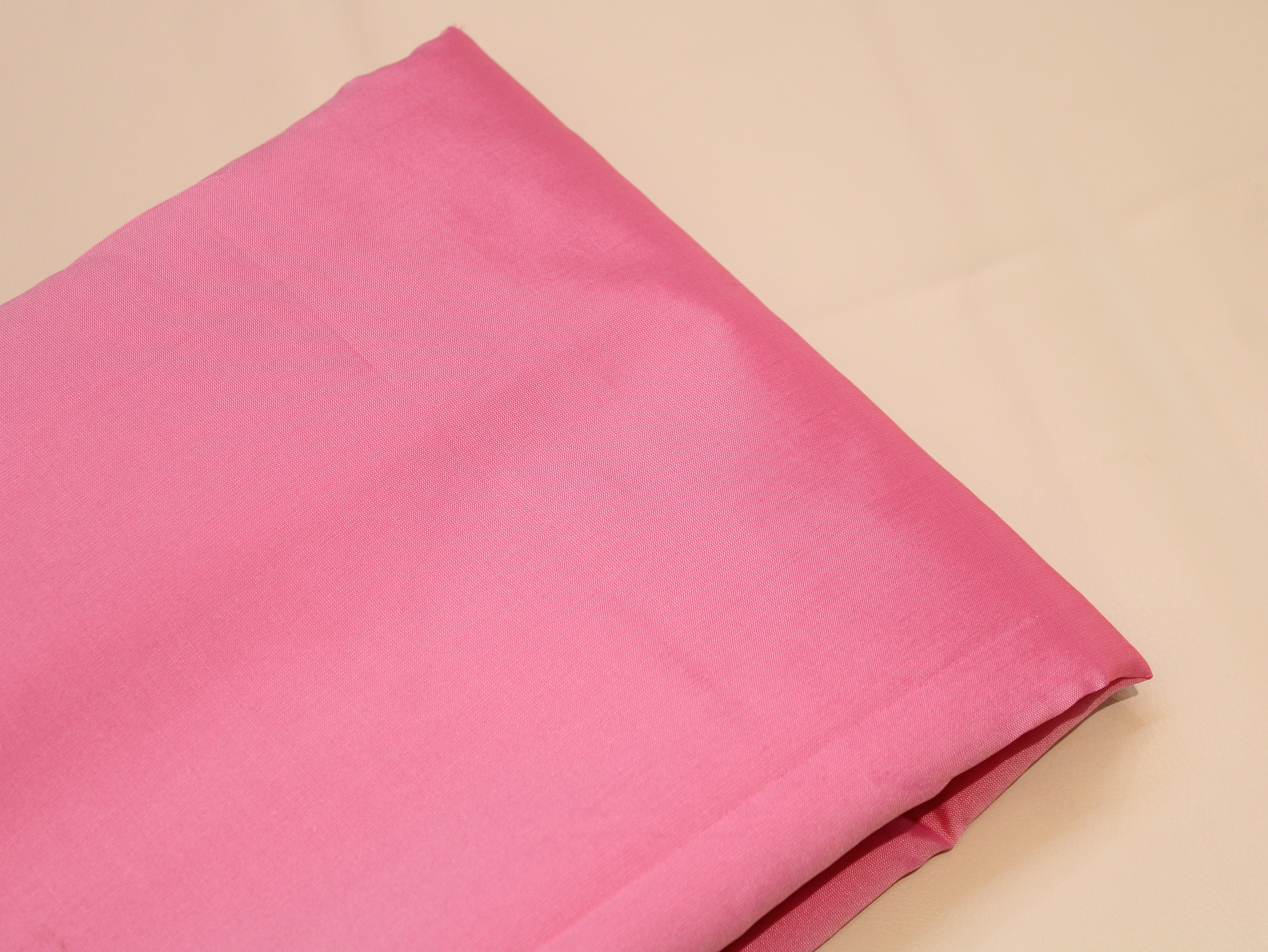 Taffeta Poly Silk Plain Dyed Fabric - Onion Pink