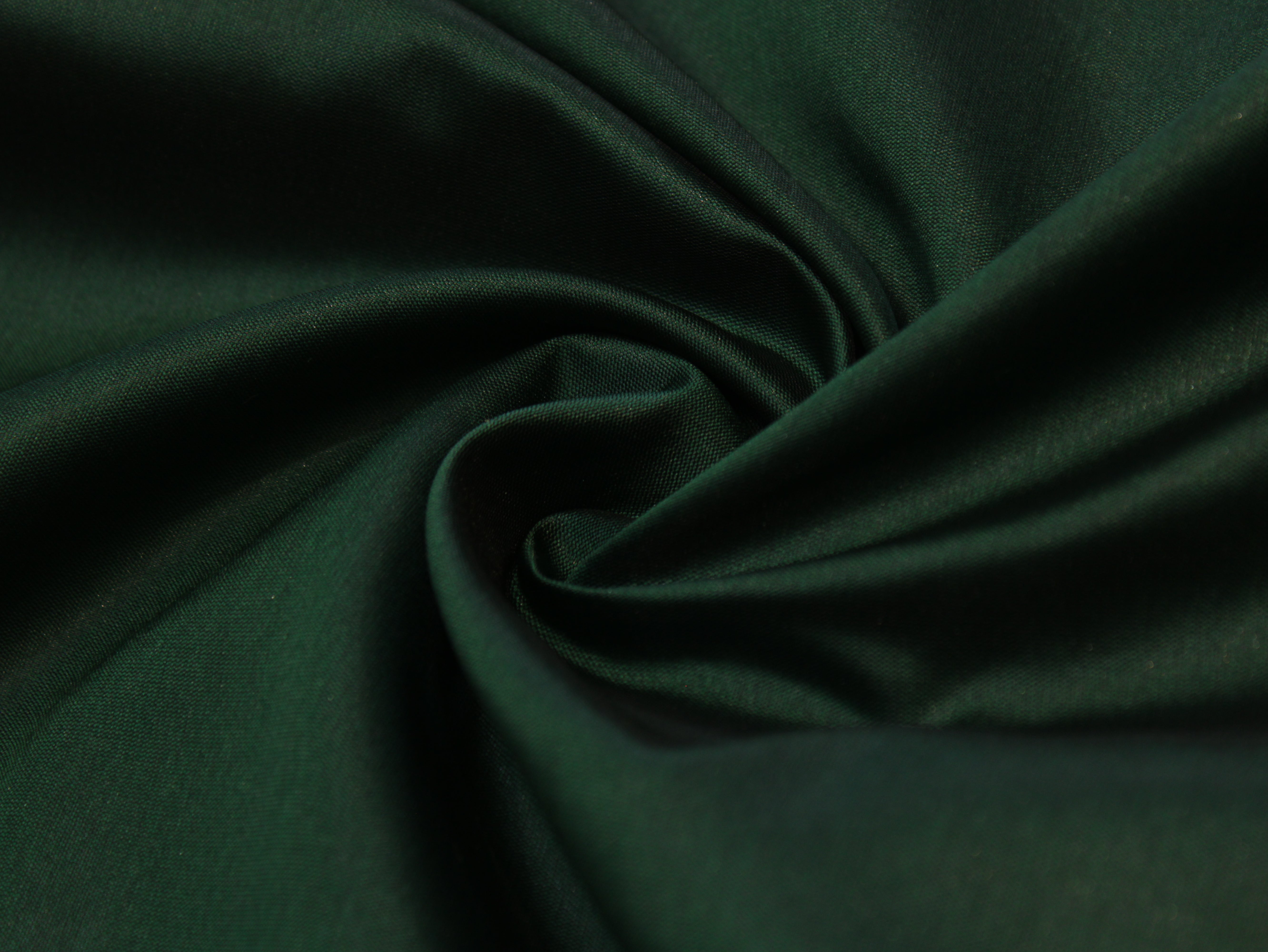 Taffeta Poly Silk Plain Dyed Fabric - Dark Green