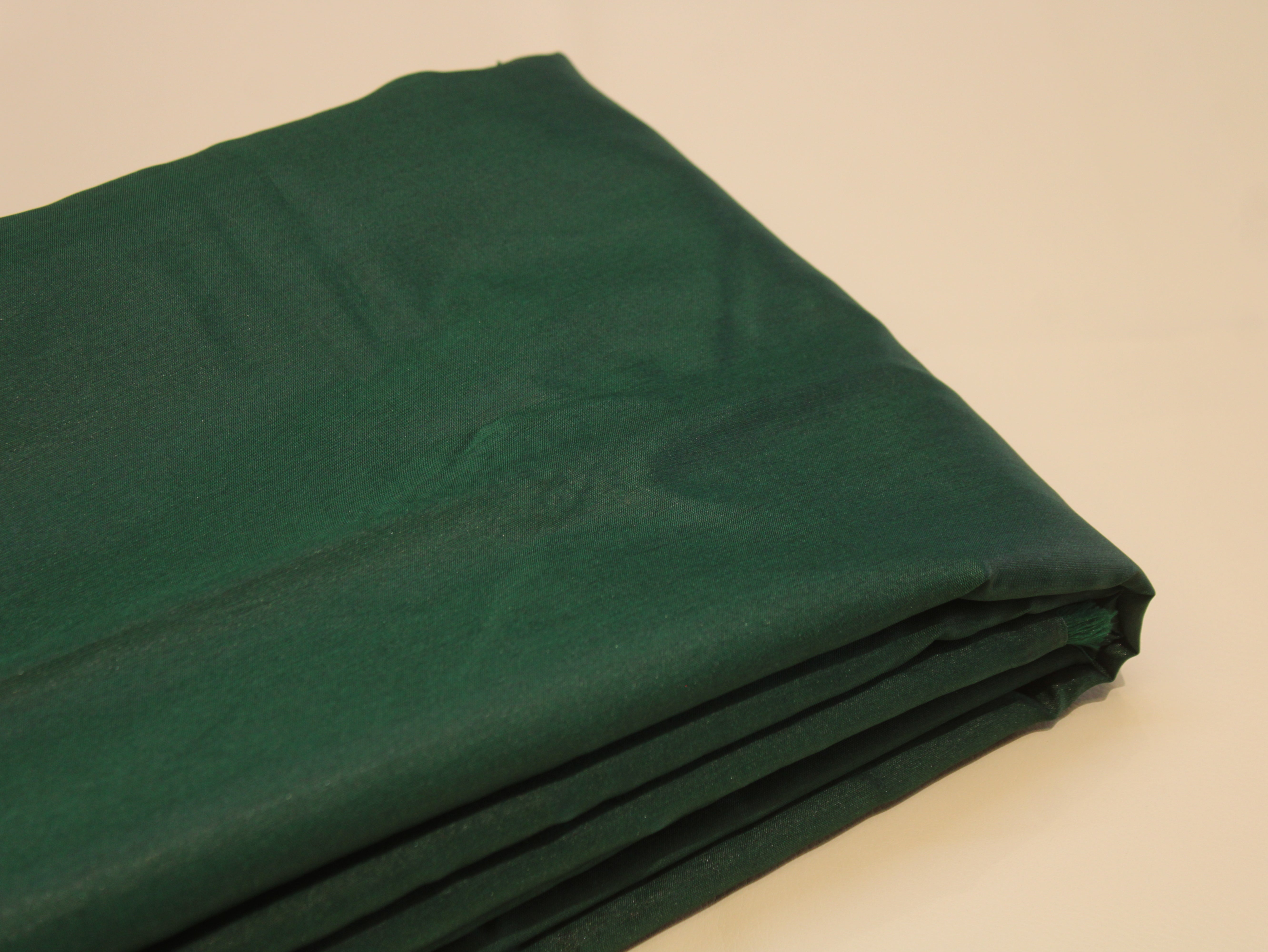 Taffeta Poly Silk Plain Dyed Fabric - Dark Green