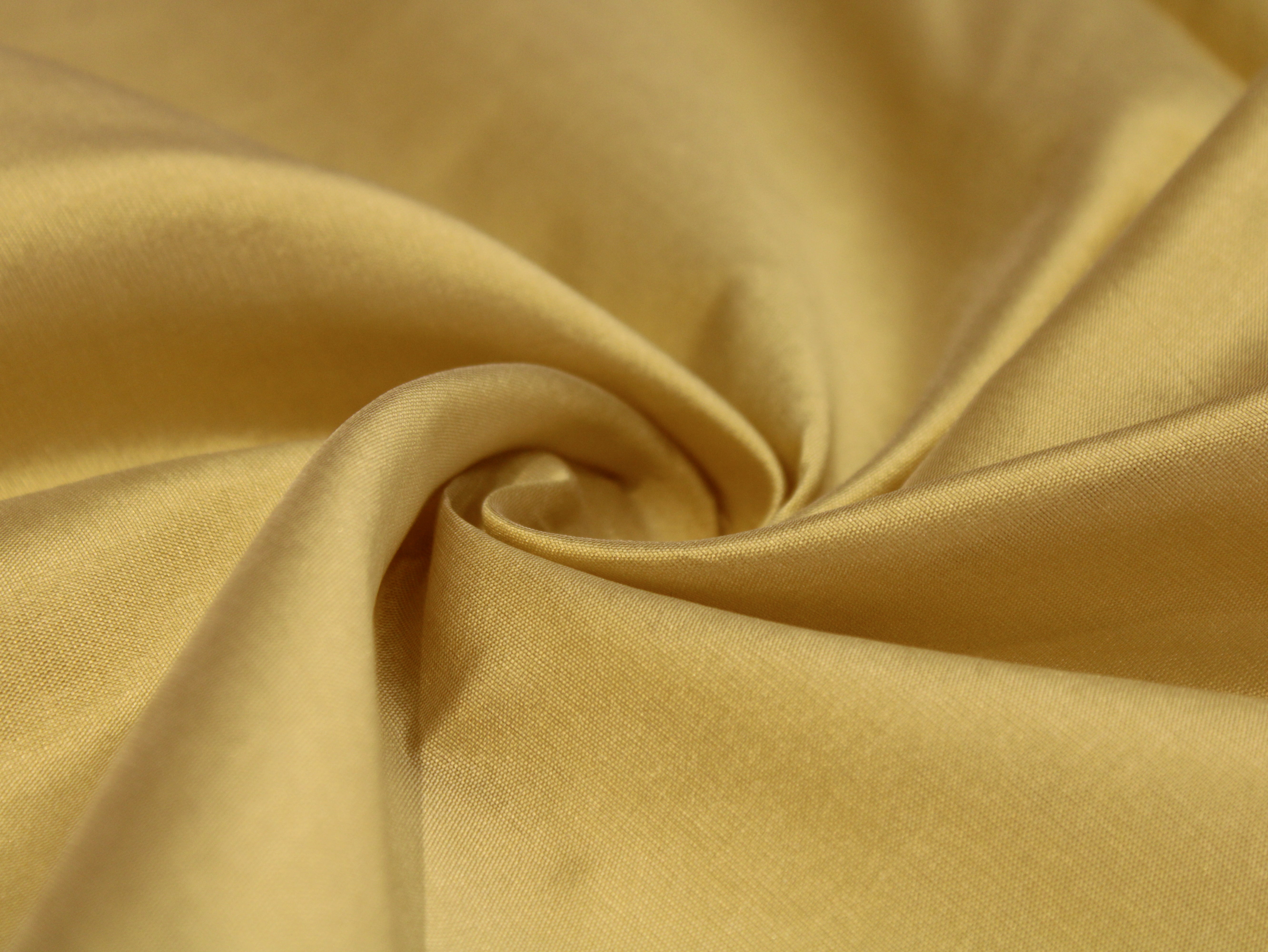 Taffeta Poly Silk Plain Dyed Fabric - Golden