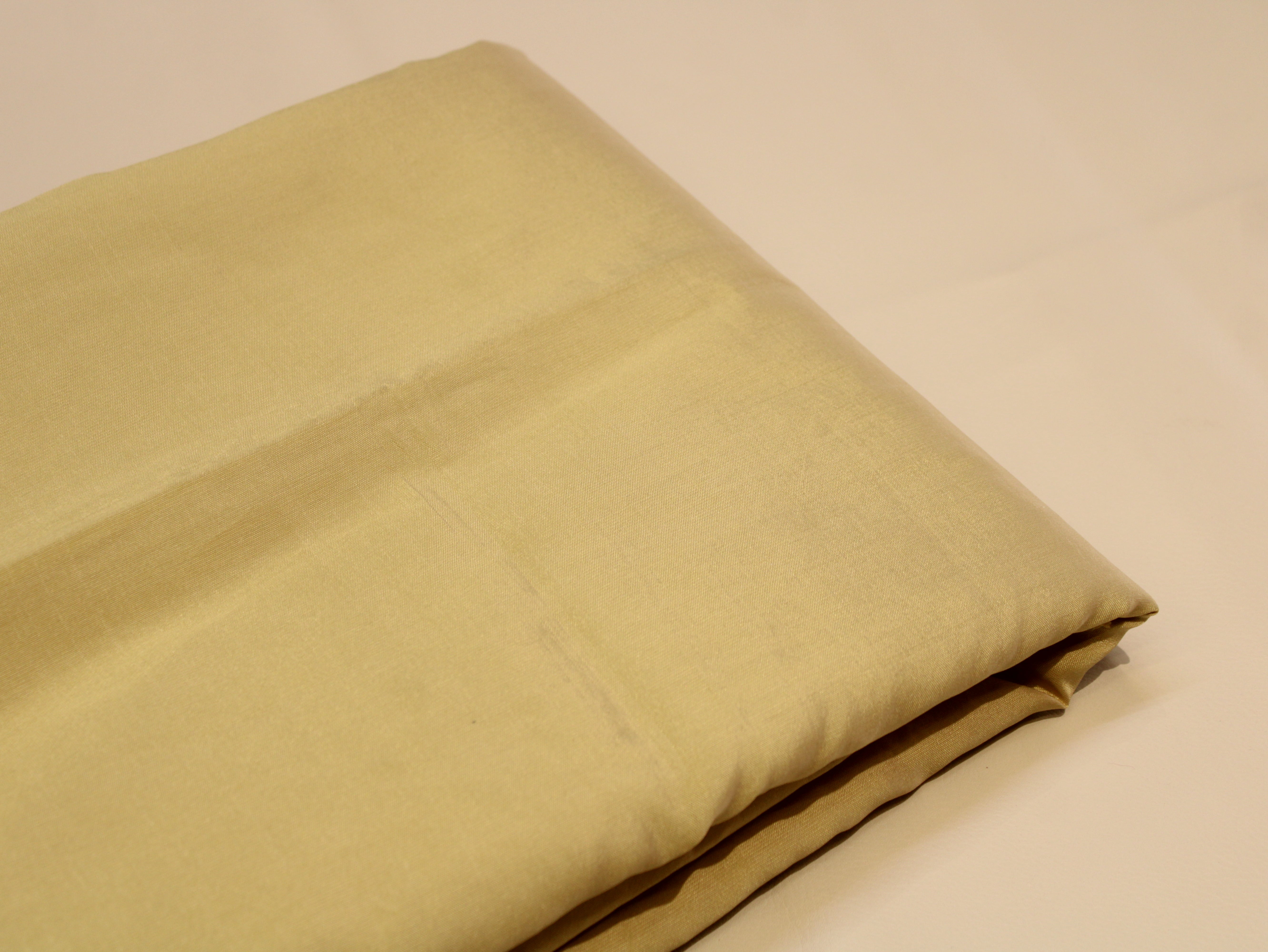 Taffeta Poly Silk Plain Dyed Fabric - Golden
