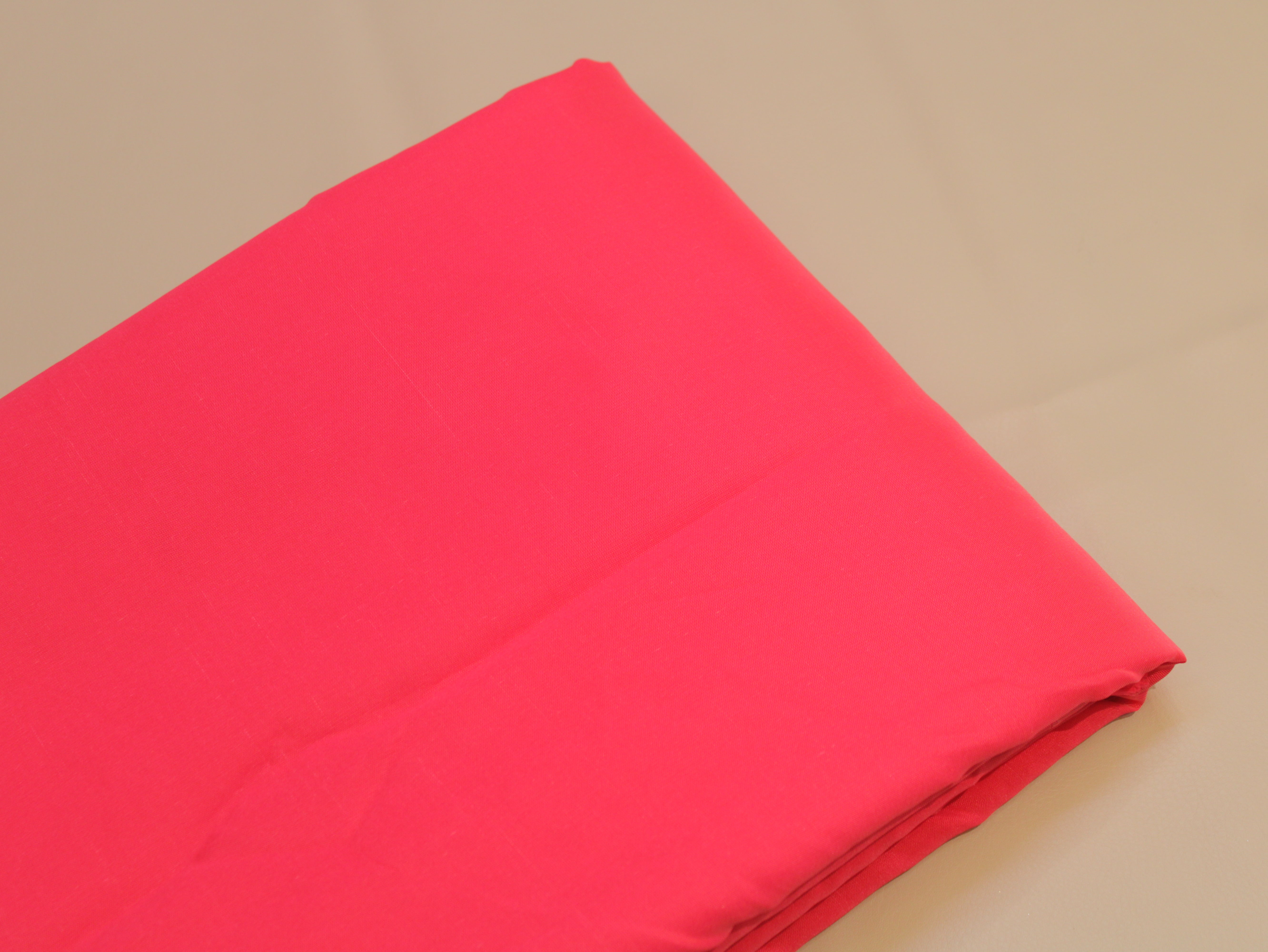 Taffeta Poly Silk Plain Dyed Fabric - Neon Peach